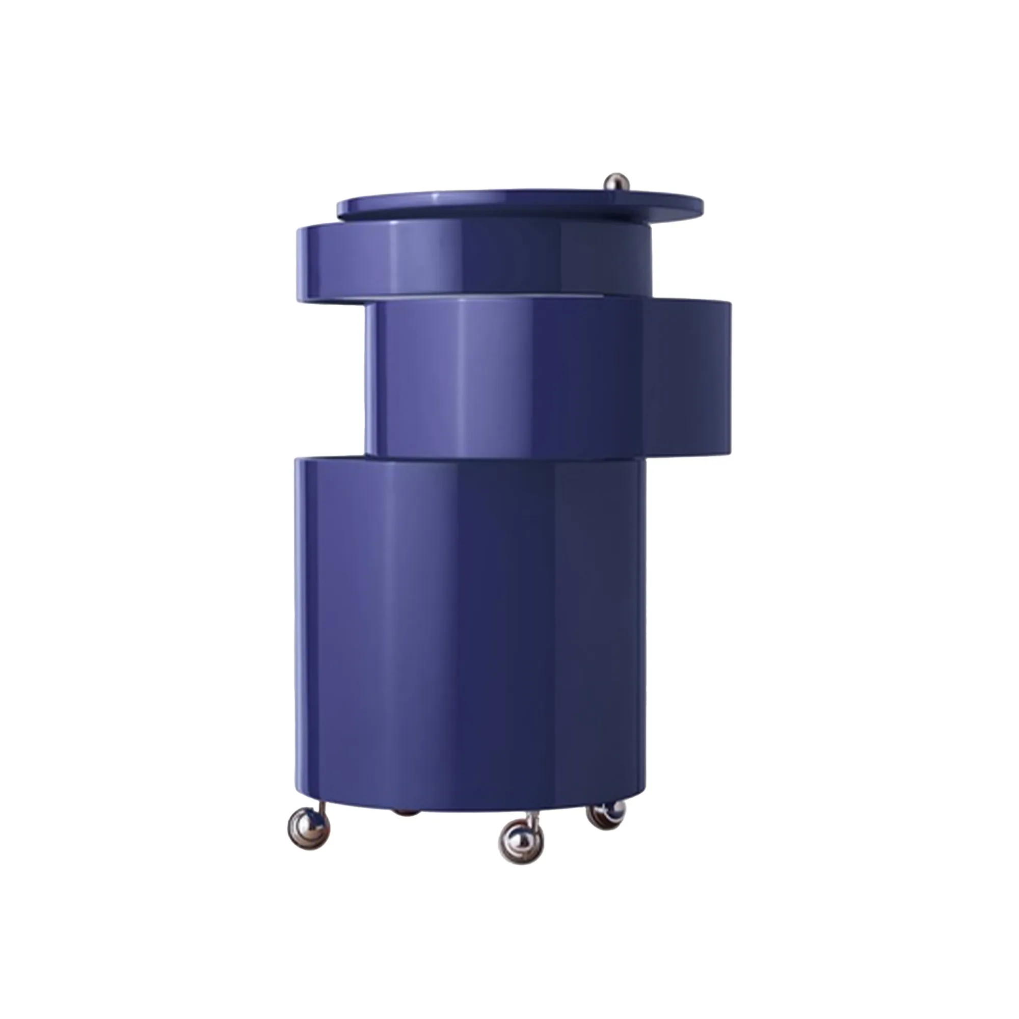 Barboy High Gloss Side Table & Mobile Storage Unit