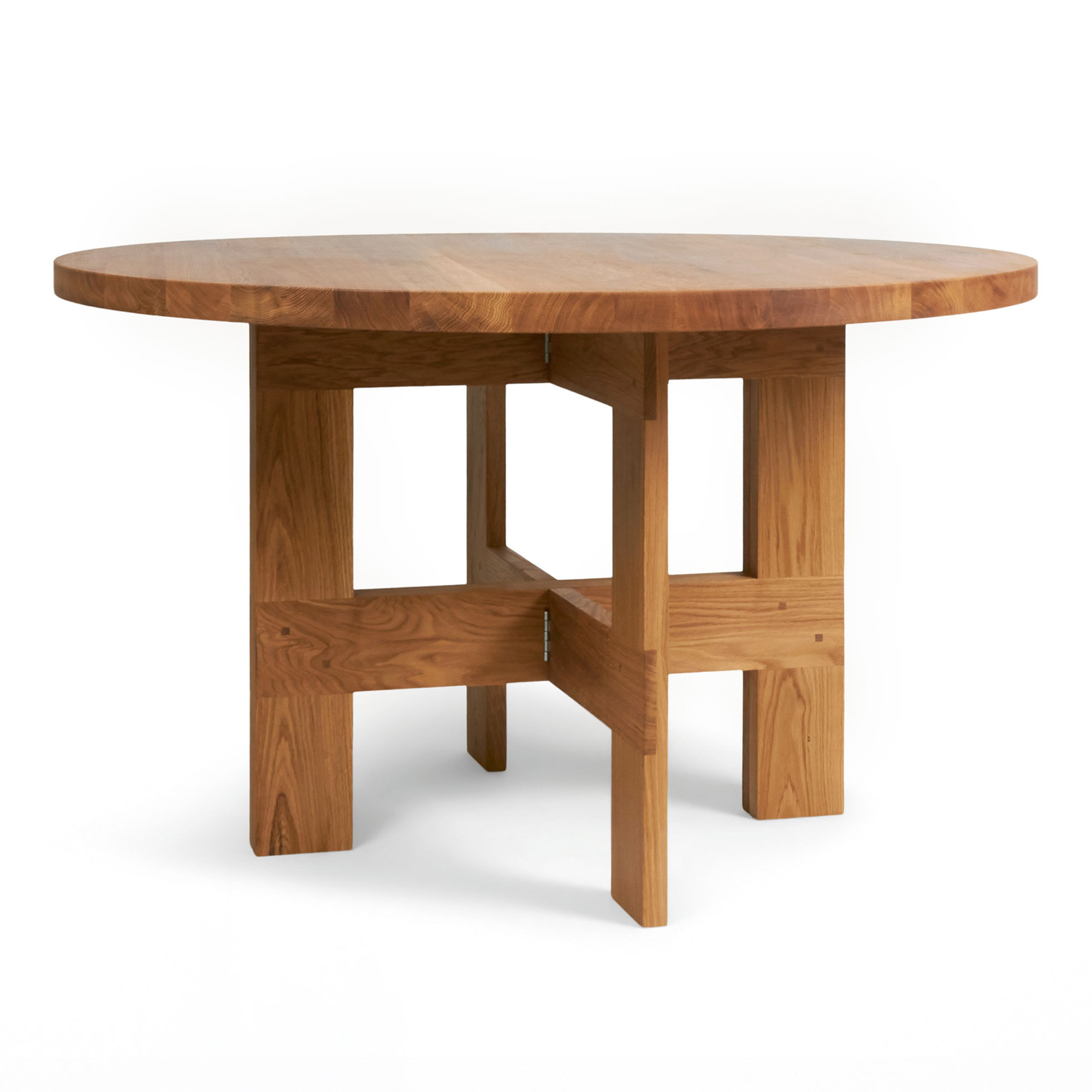 frama - farmhouse table round 120 cm - matbord - träfärgad - trä