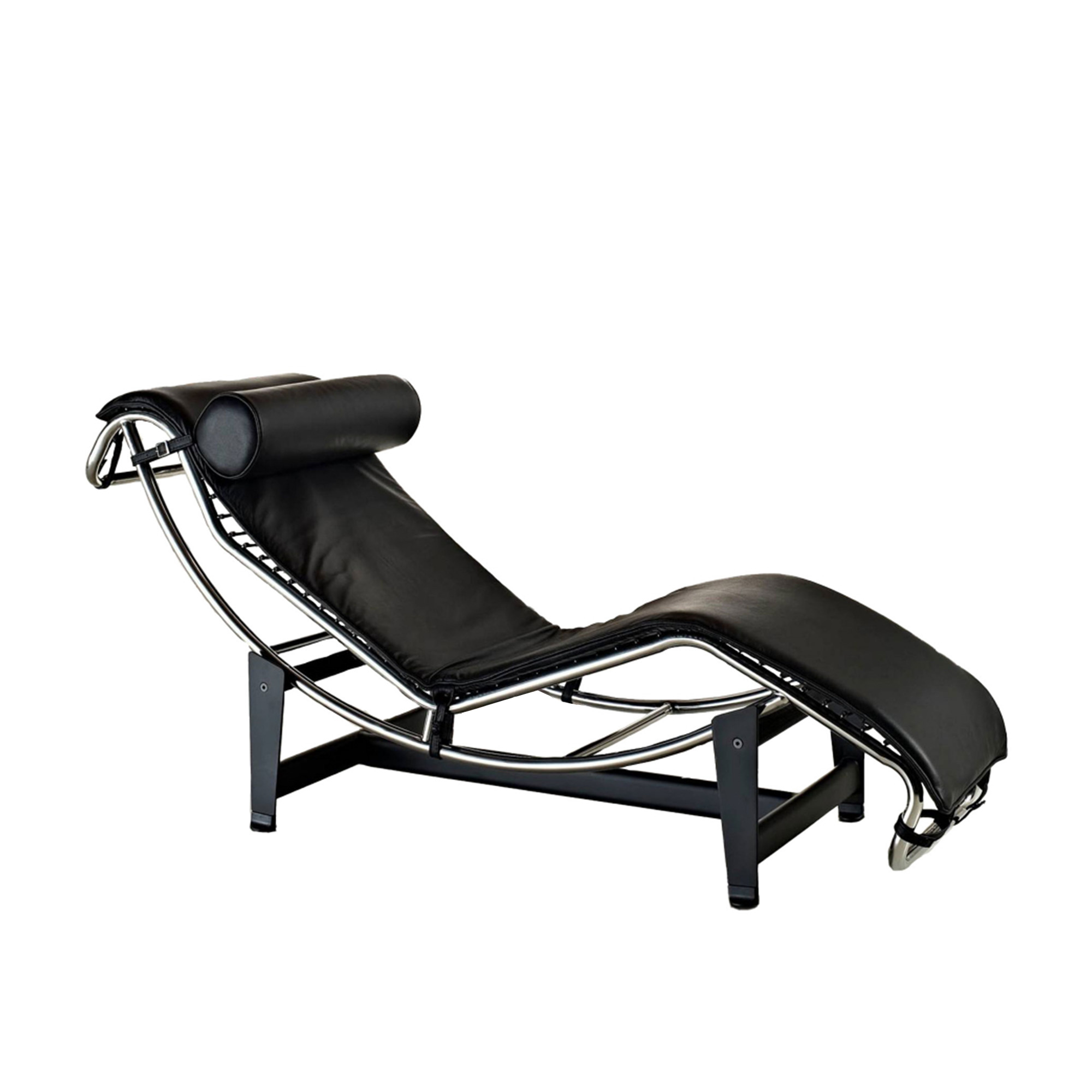 Cassina - LC4 Chaise Longue Leather, Naturale 08 - 13Z305 - Liggfåtöljer - designer_charlotte_perriand,designer_le_corbusier,designer_pierre_jeanneret - Svart - Läder/Metall