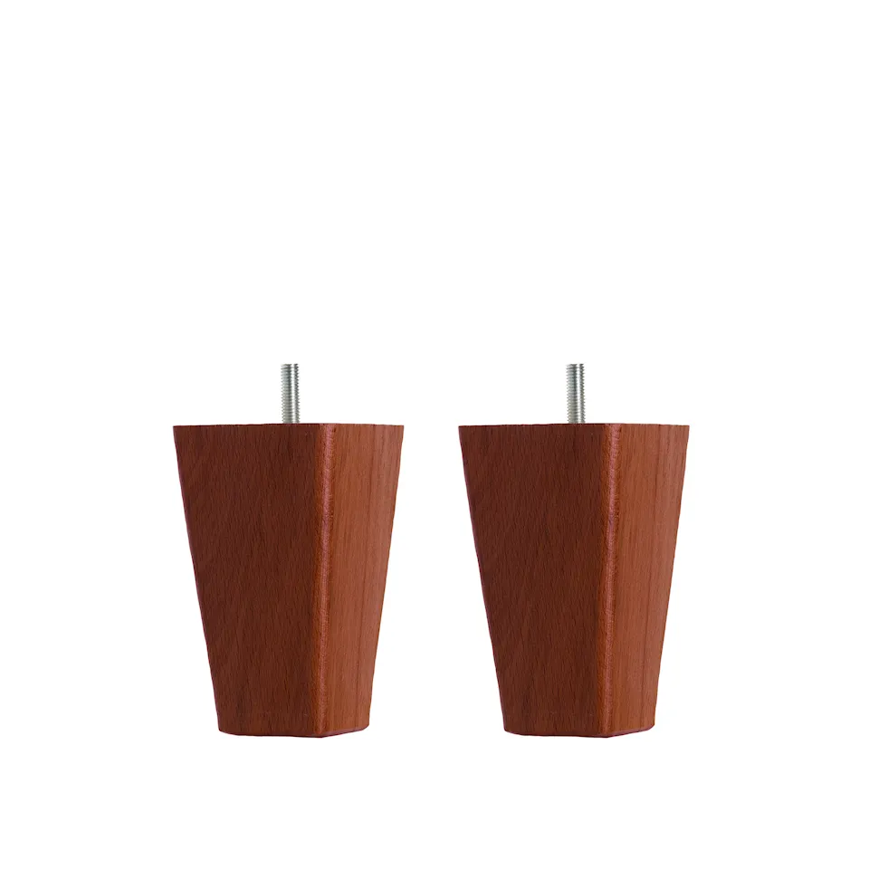 DUX Inspiration sängben koniska mahogny 2-pack