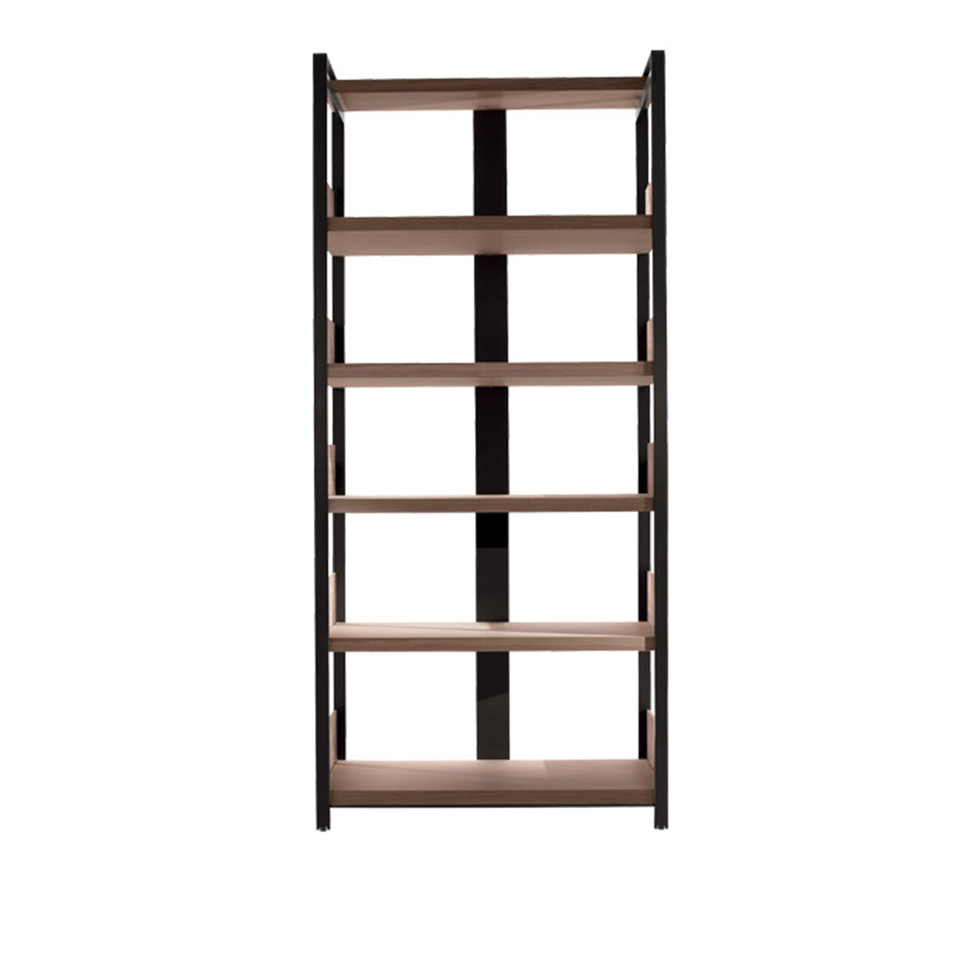 Maxalto - Eracle Bookcase 100, Borstad svart ek - Bokhyllor - Antonio Citterio - Svart - Metall/Trä
