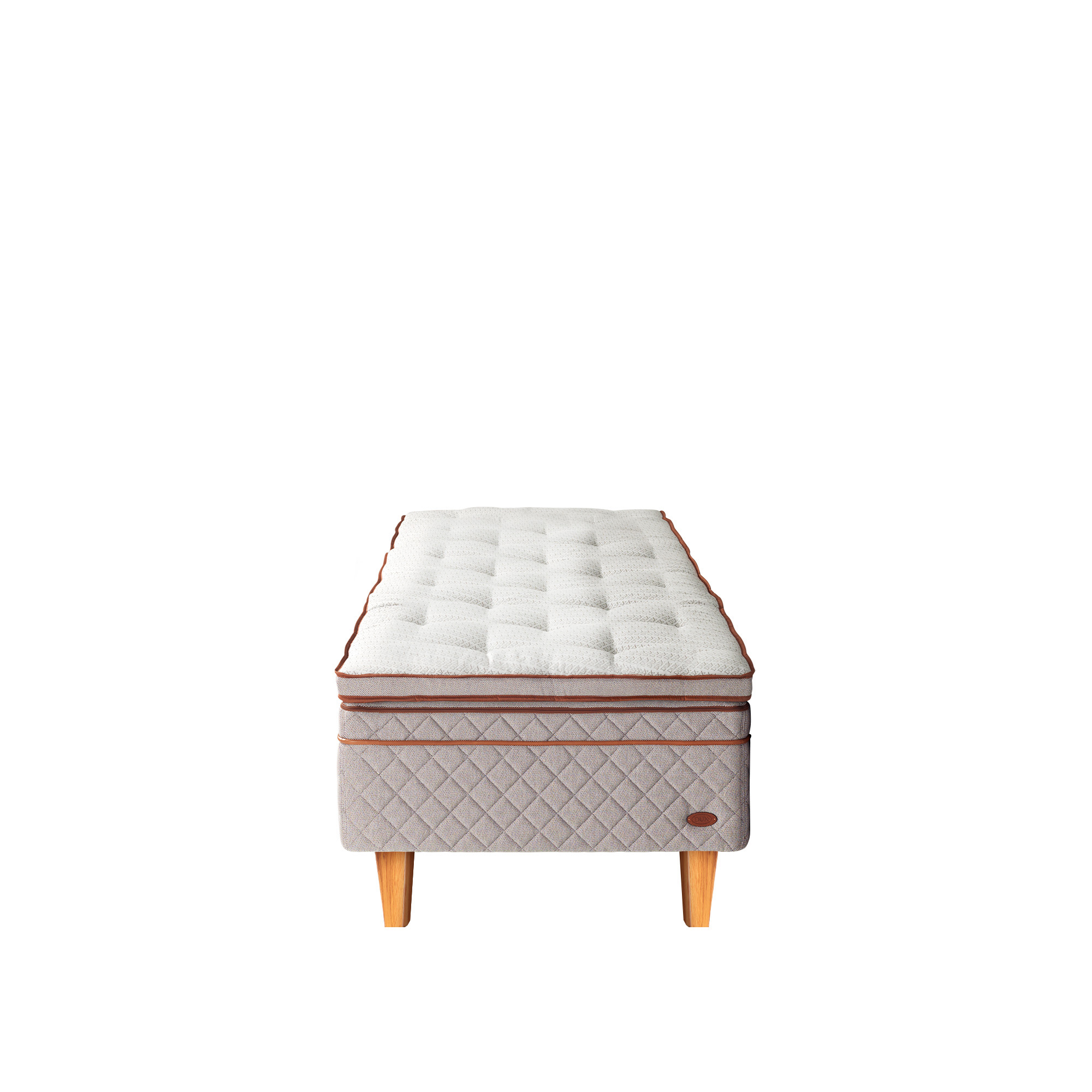 dux - dux 3003 80 x 200 dux xupport - koniska oljad ek 20 cm - sängar - beige,grå