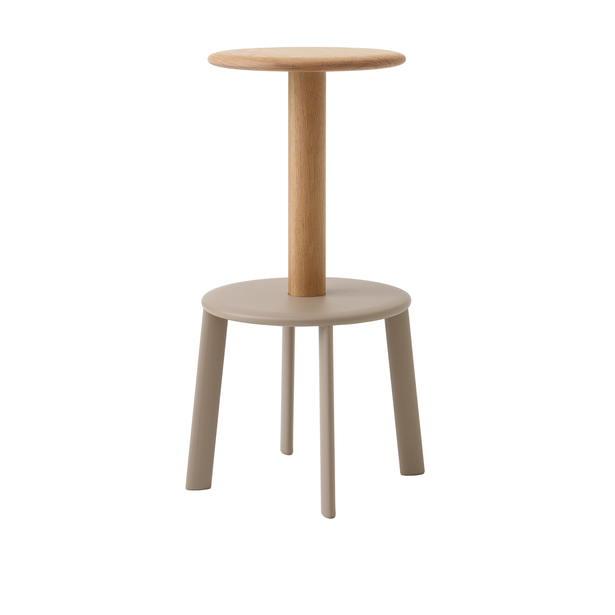 &Tradition - Massif Counter Stool AV39 Oak & Grey Beige - Barstolar & barpallar - Anderssen & Voll - Flerfärgad - Metall/Trä/Syntetiskt