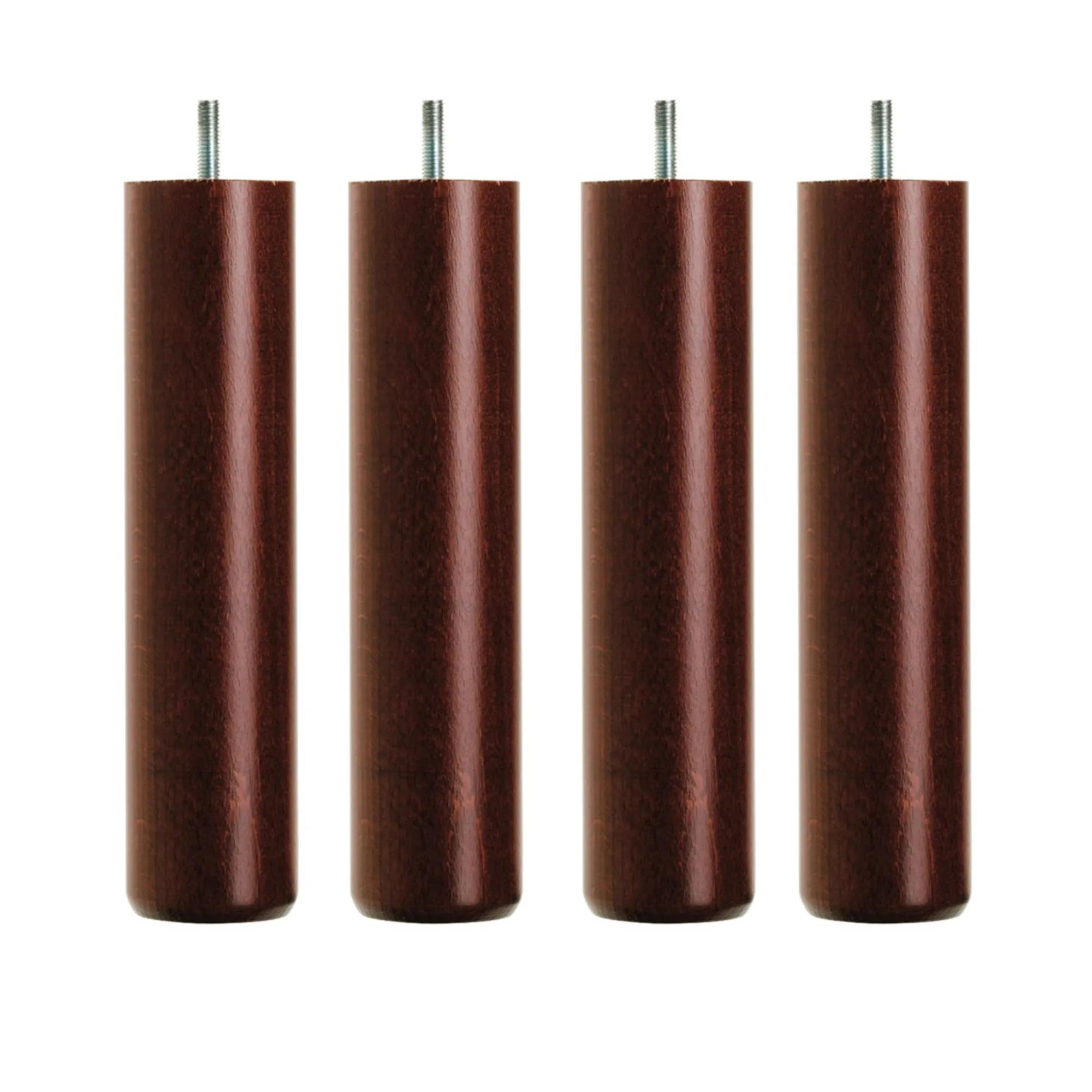DUX Inspiration sängben runda mahogny 4-pack