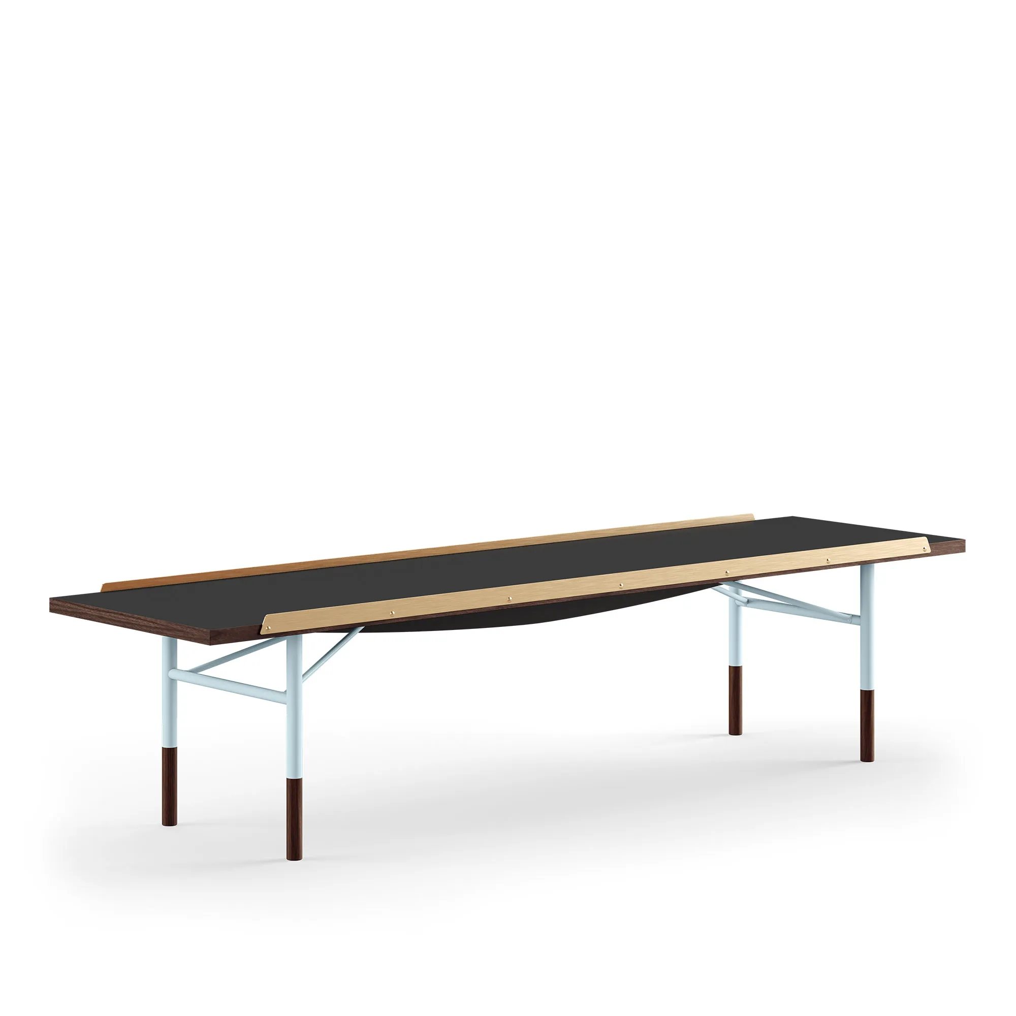 Table Bench bänk Large med mässingskanter