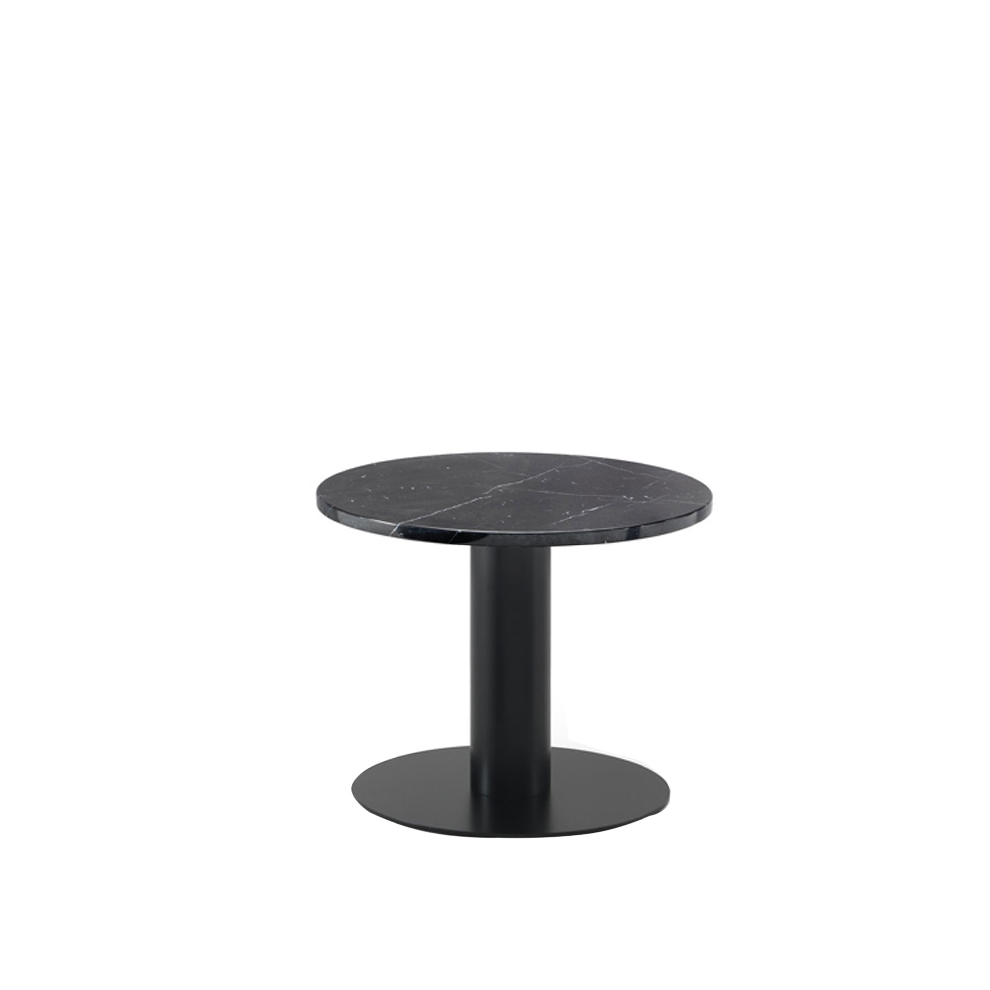 Arflex - Goya Small Table Ø 50 x 40 cm, Marble Marquinia - Småbord & sidobord - Svart - Metall/Sten
