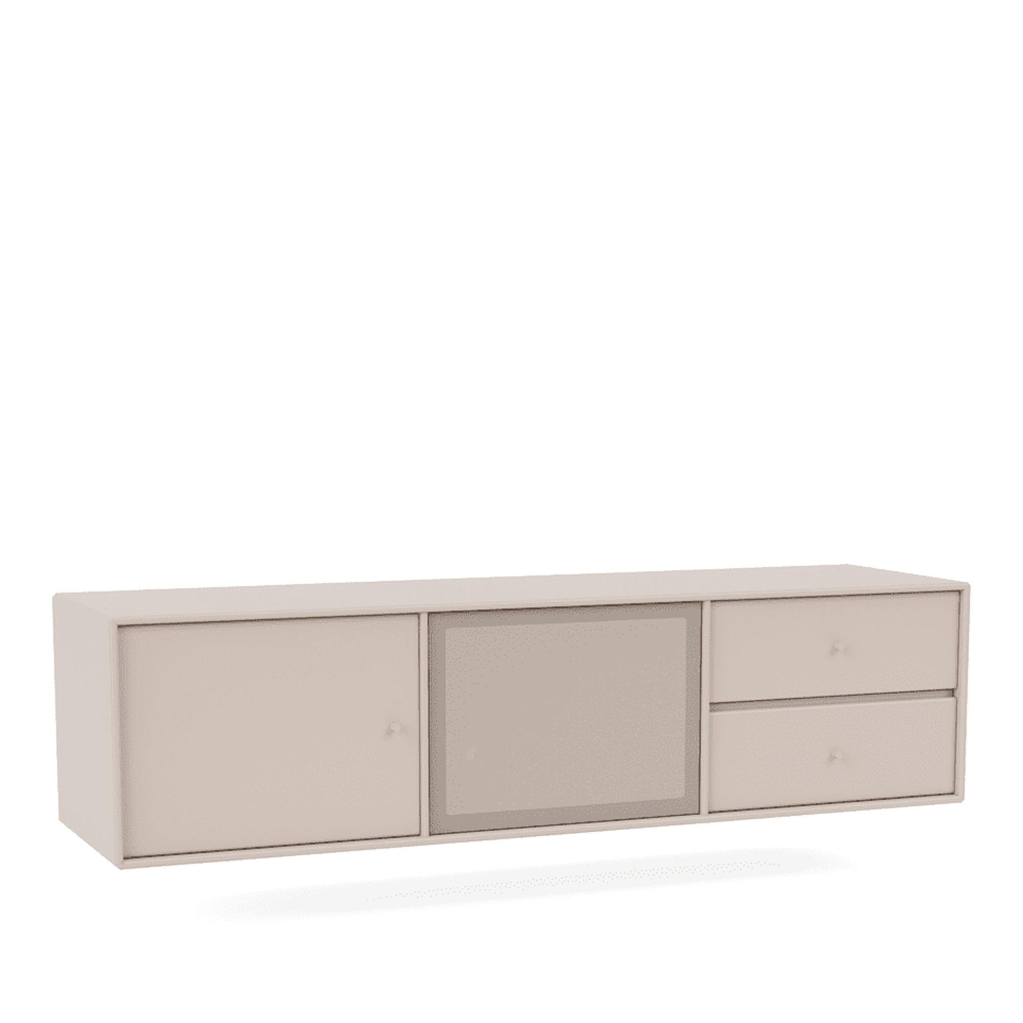 montana - octave vi tv bench 168-clay 04 suspension rails - tv-bänkar - peter j. lassen - beige - trä