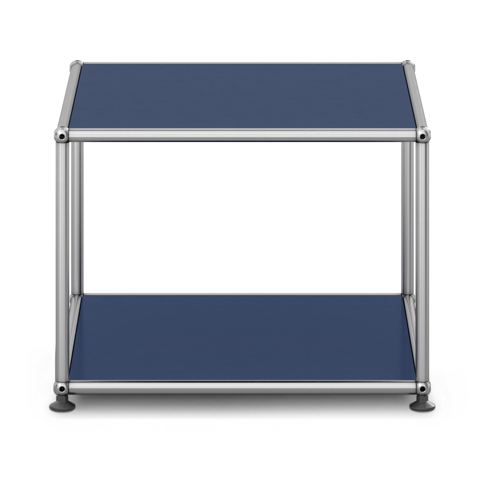 USM - USM Haller M22 34 Steel Blue - Sidobord - Fritz Haller & Paul Schärer - Blå - Metall | Möbler - Bord - Sidobord | Möbelexperten
