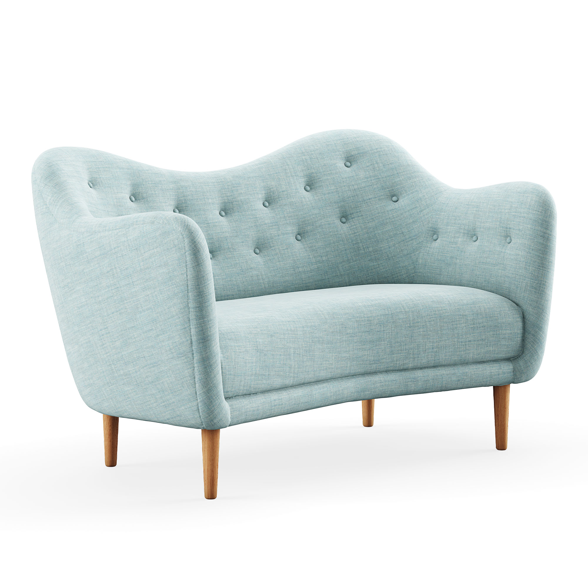 House of Finn Juhl - 46 Sofa, Dark oiled oak, Cat. 1 Remix 823 - Soffor - Finn Juhl - Blå