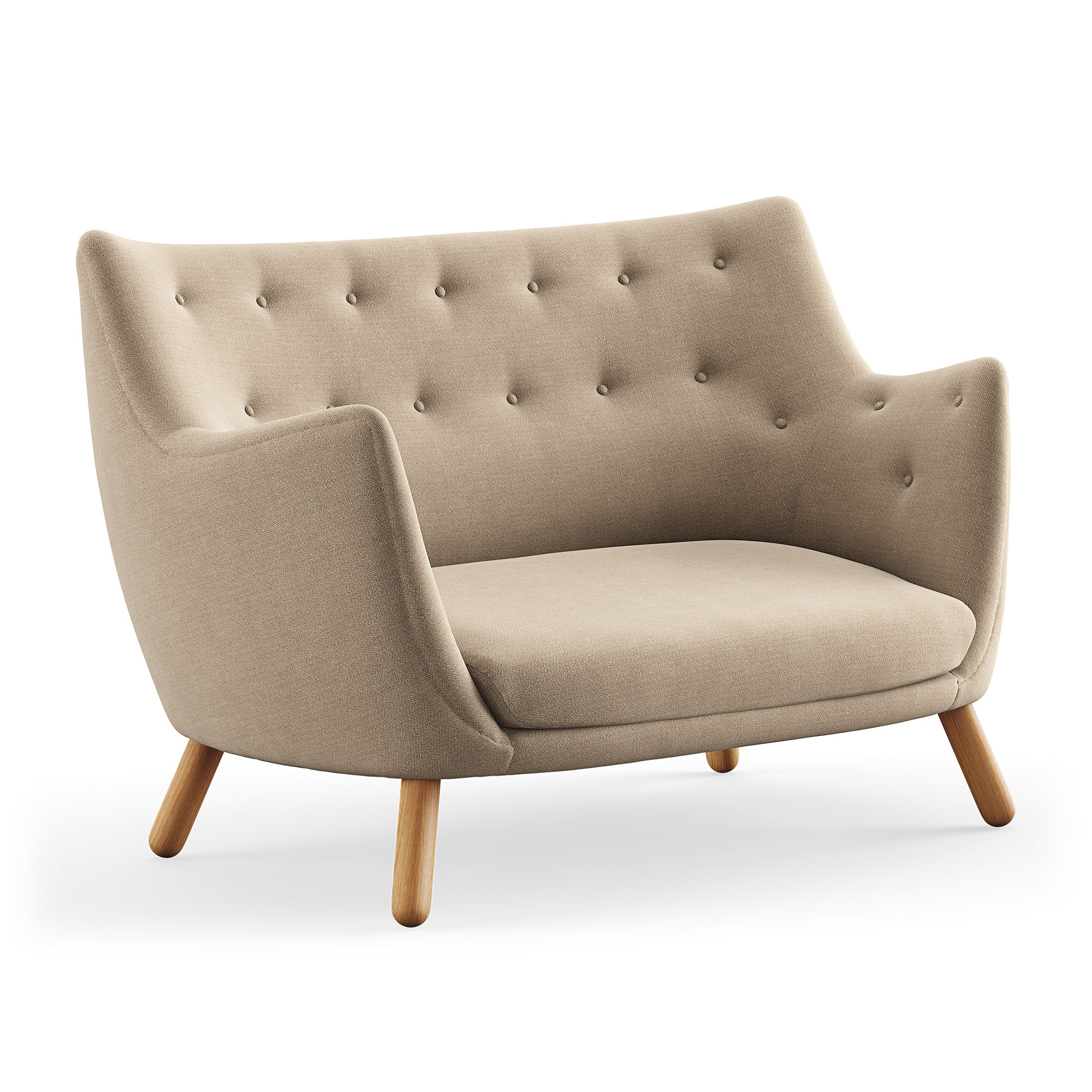 House of Finn Juhl - Poet Sofa, Dark oiled oak, Cat. 4 Vidar 222 - Soffor - Finn Juhl - Beige,Träfärgad | Möbler - Soffor Och Dagbäddar - Soffor | Möbelexperten