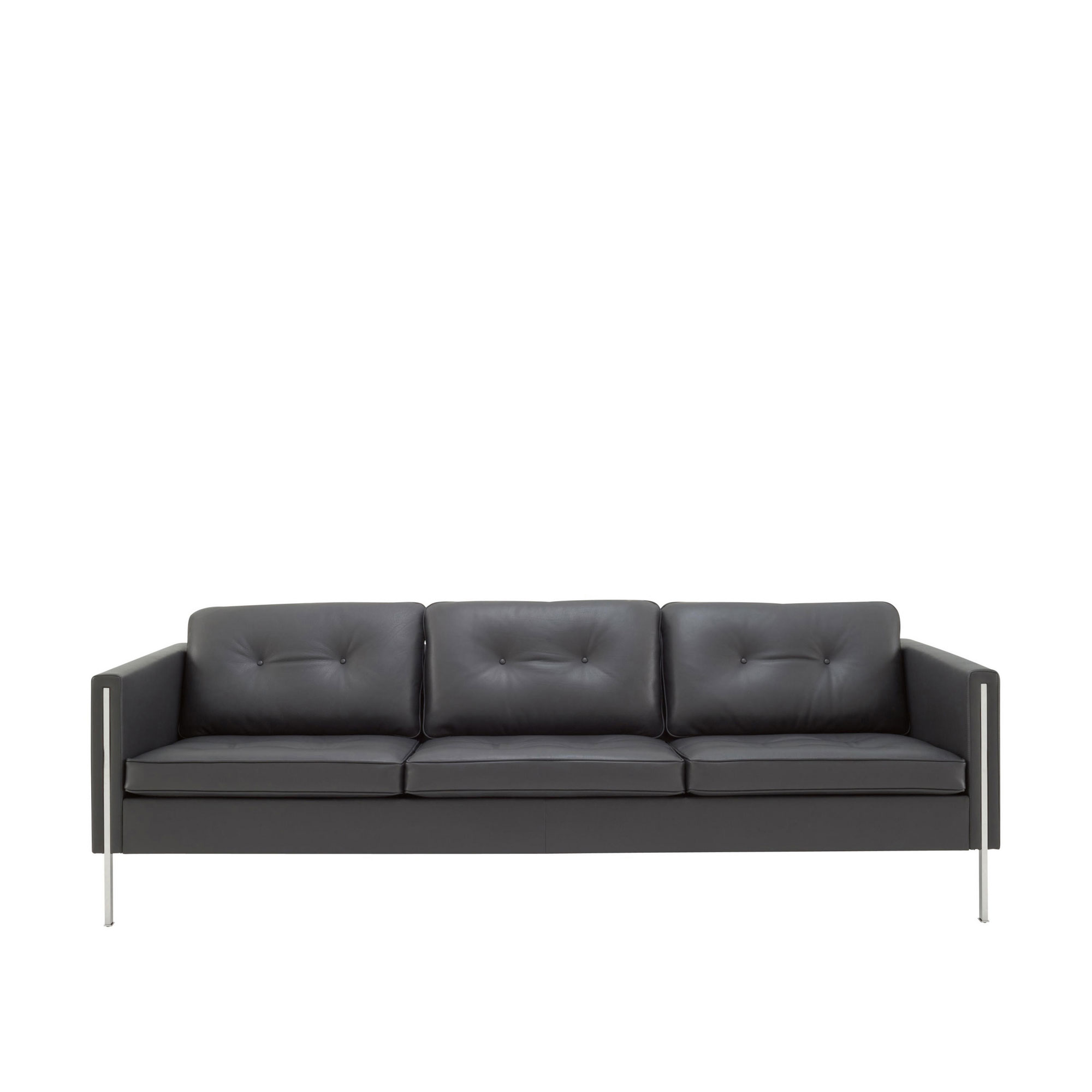 Ligne Roset - Andy Medium Settee, Brilliant Chromed, Fabric Cat. D, Steelcut Trio 3 Beige 6208 - Soffor - Pierre Paulin