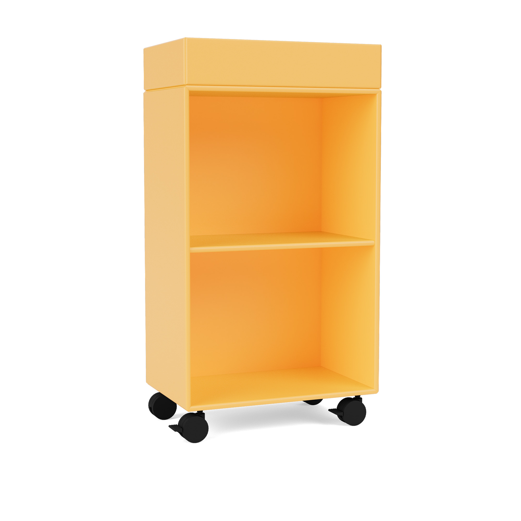 Montana - Preppy Trolley 166-Acacia 05 Castors CR70 Black - Hurtsar - Peter J. Lassen - Gul - Trä | Möbler - Förvaring Och Hyllor - Hurtsar | Möbelexperten