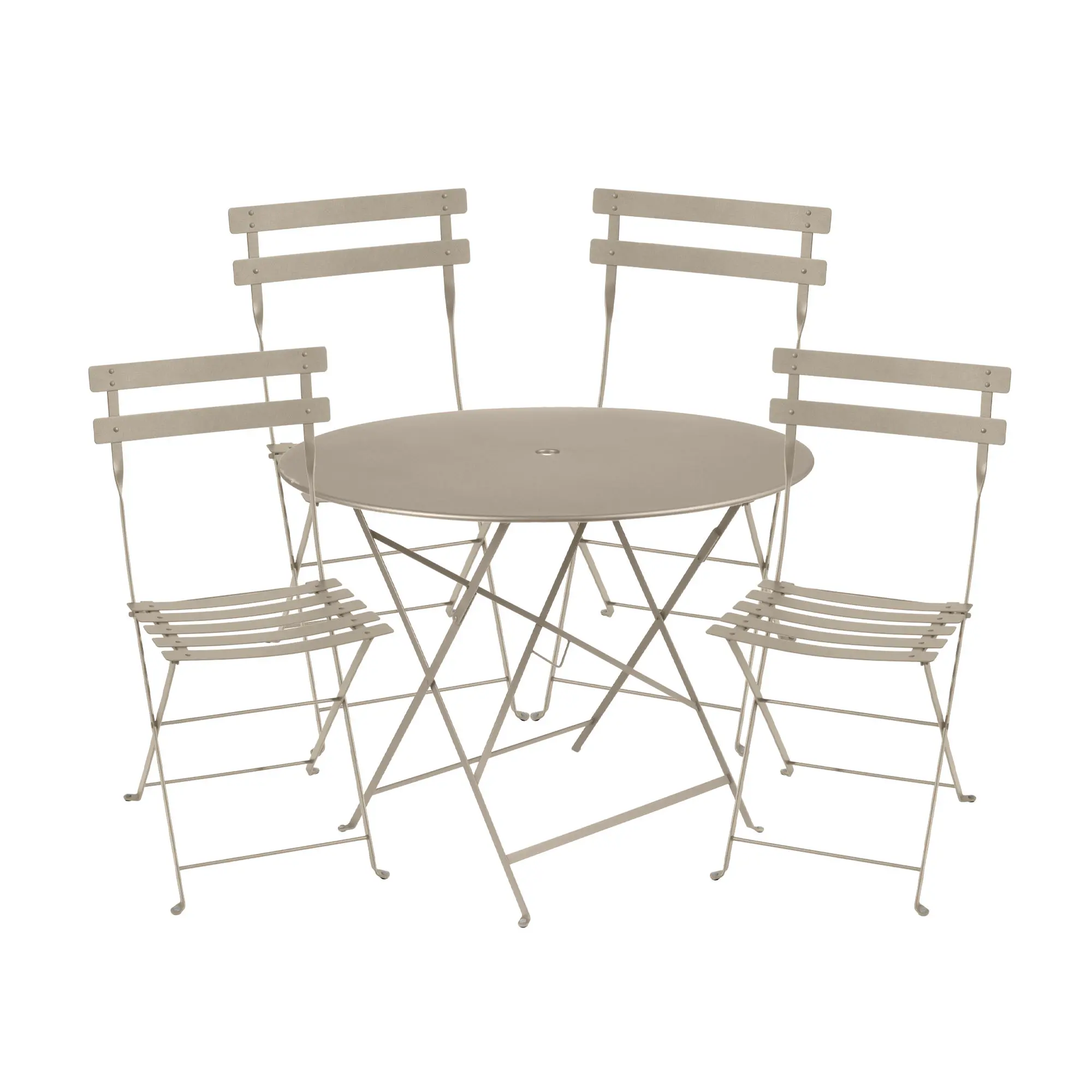 Bistro spisegruppe Ø96cm & 4 metall stoler