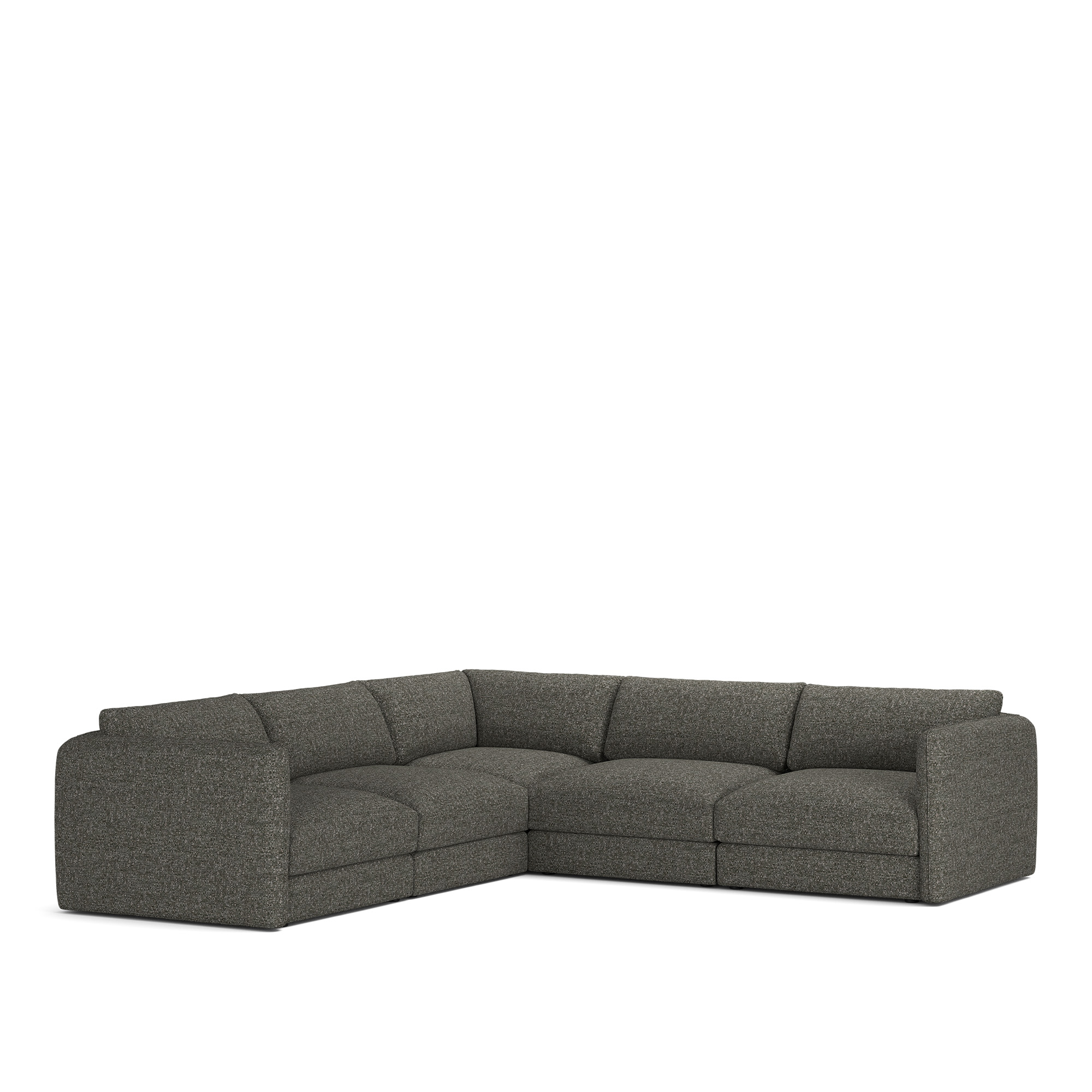NOGA - Pavarotti 5-Seater Corner, Removable Cover, Cushion Variant 03, Lucinasco 06 - Soffor - Svart