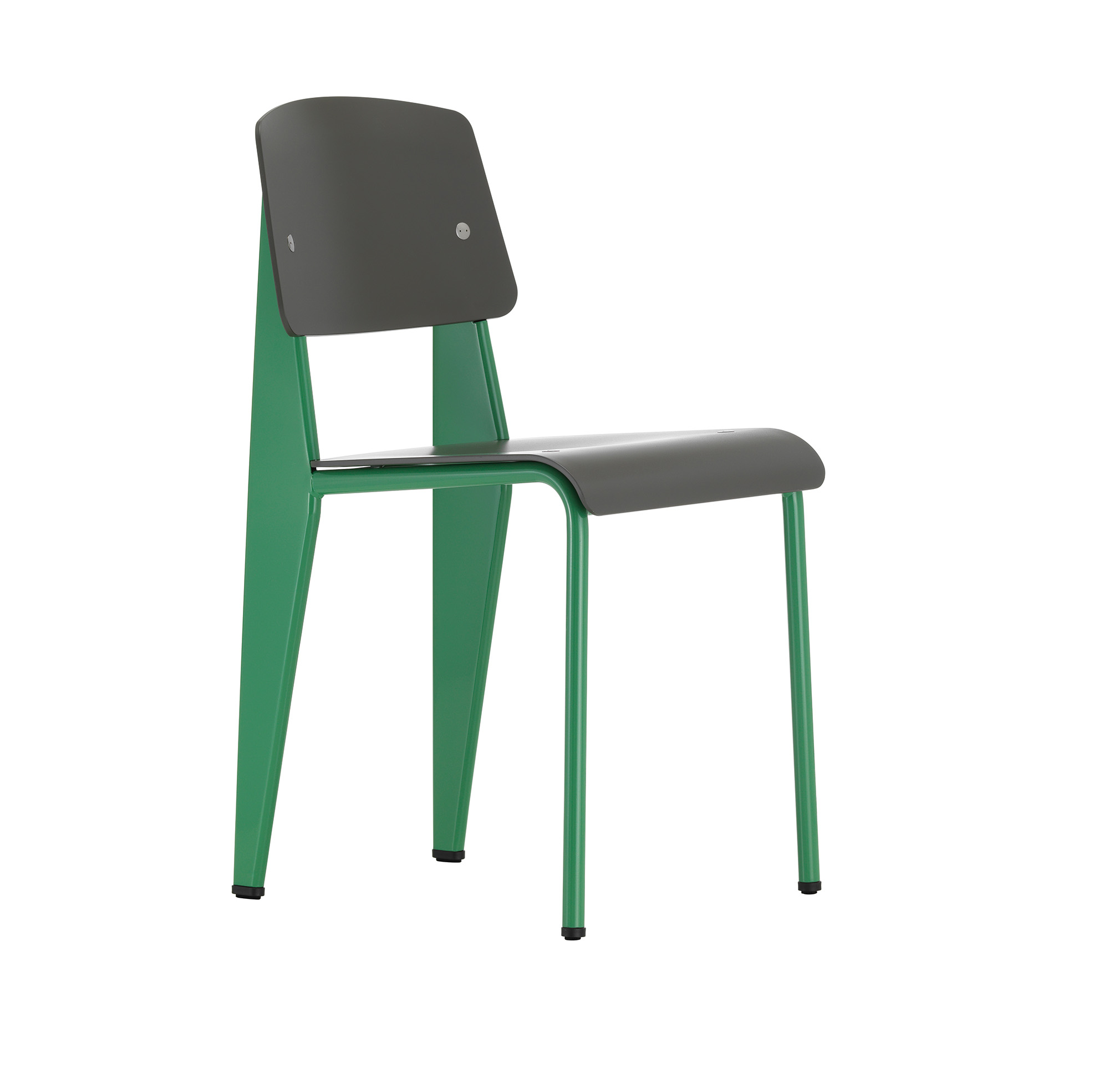 Vitra - Standard SP, Prouvé Blé Vert, Basalt - Matstolar - Jean Prouvé - Grå - Metall/Plast