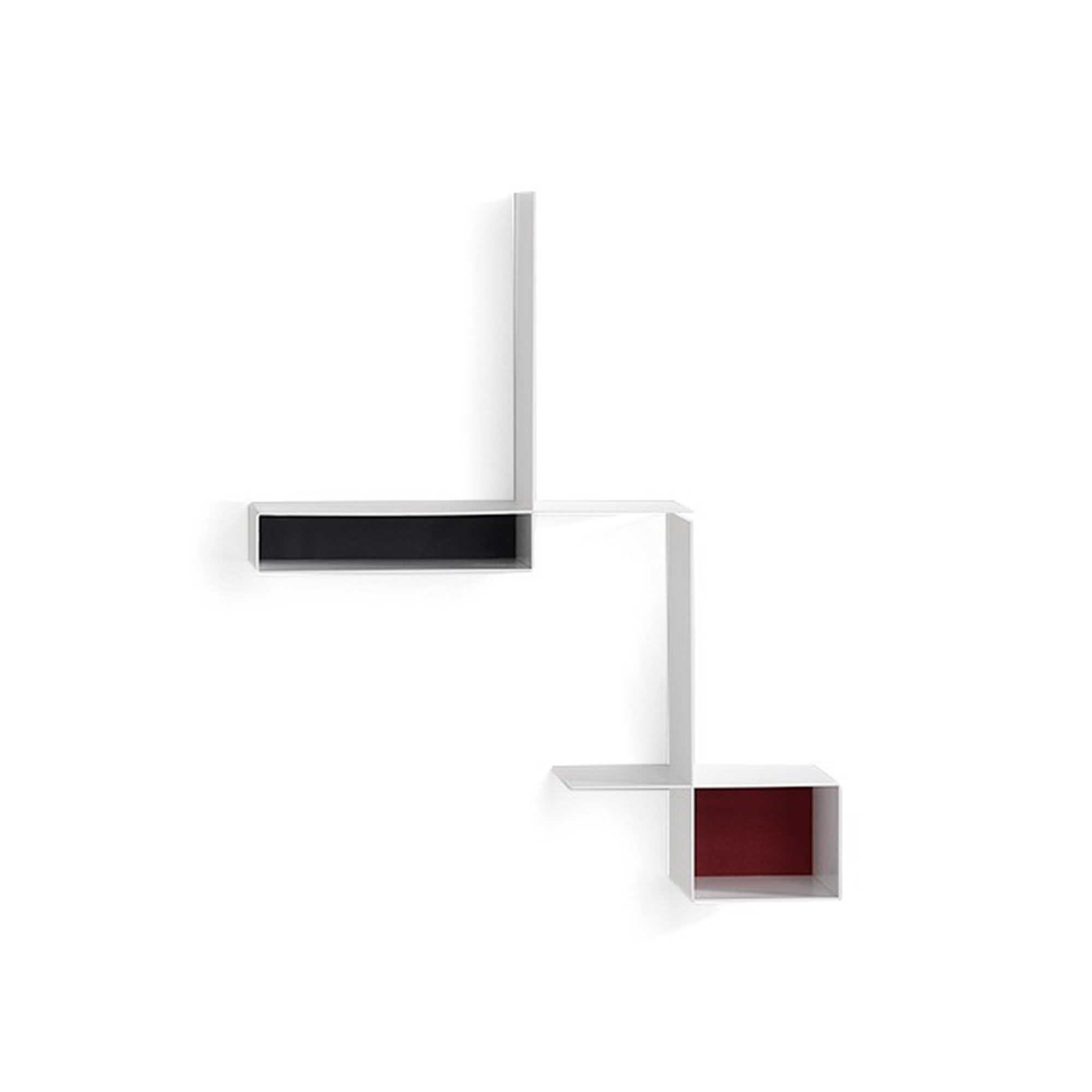 MDF Italia - Randomissimo Composition C - Vägghyllor - Neuland Industriedesign - Vit - Naturmaterial/Metall