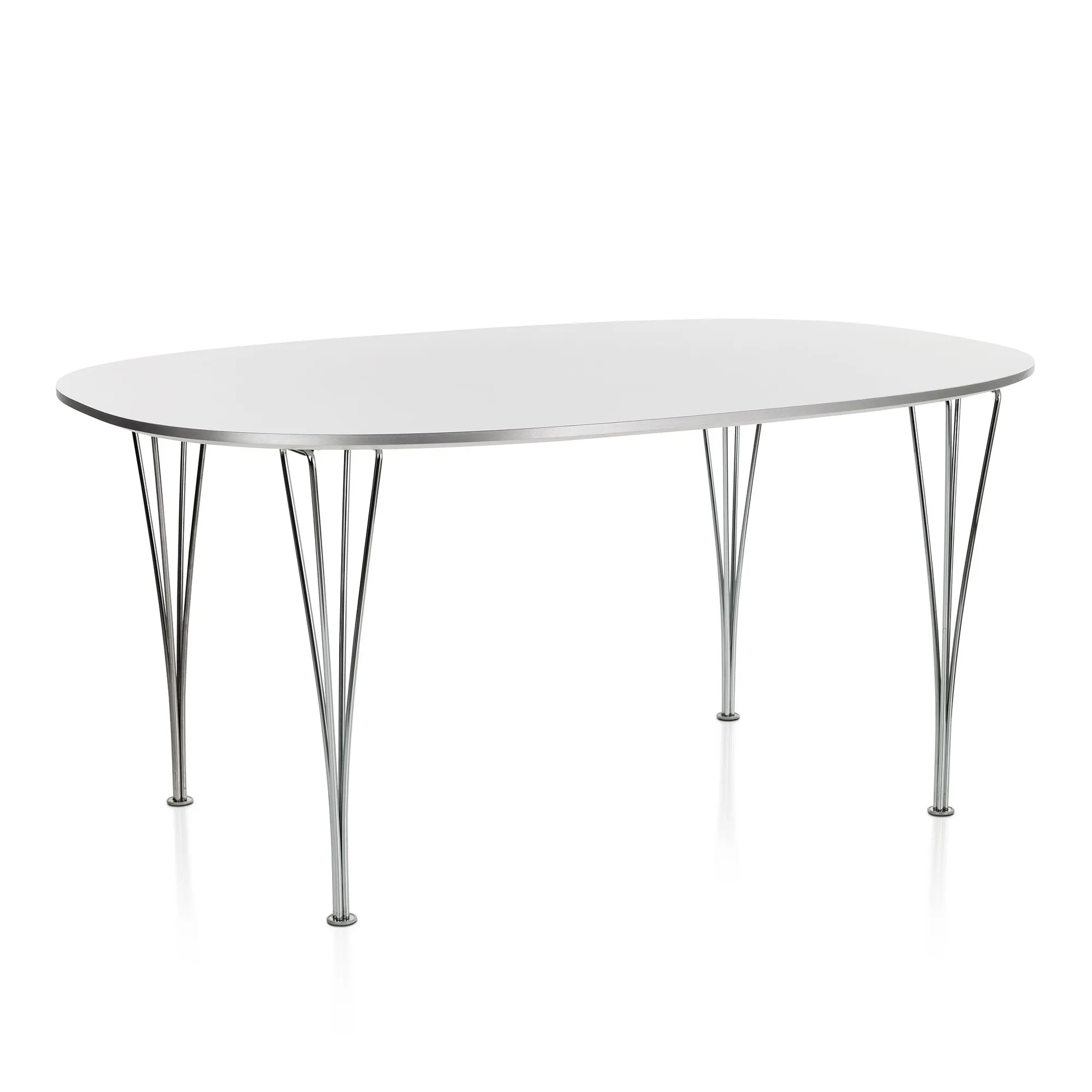 B611 Superellips matbord 90 x 135 cm Chrome