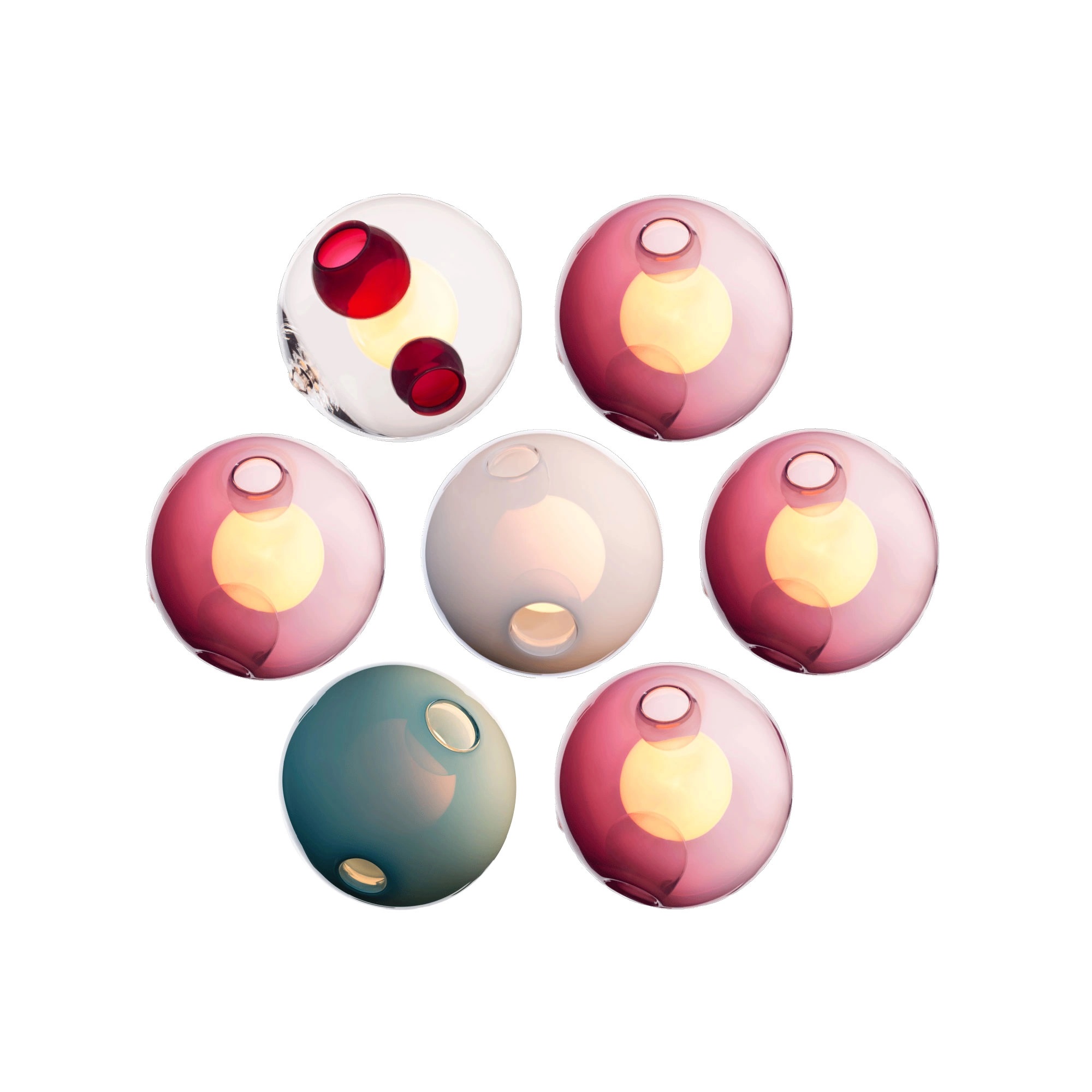 Bocci - 28.7 Cluster, Multi - 79 Xenon - Klusterlampor - Omer Arbel - Flerfärgad