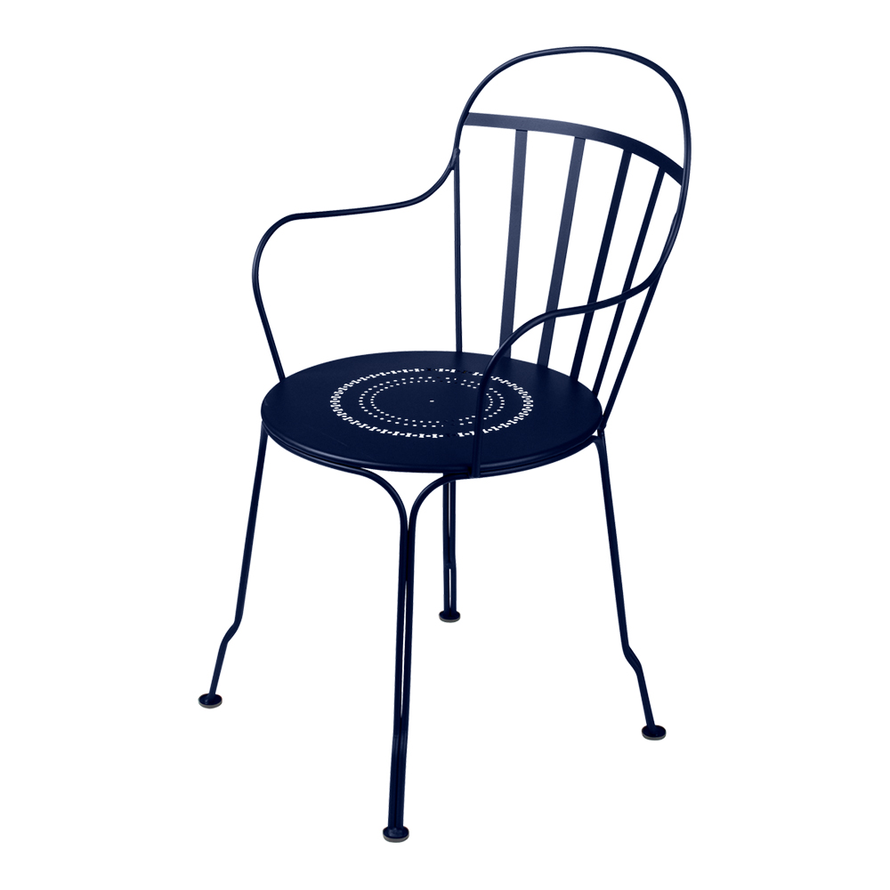 Fermob - Louvre Armchair Deep Blue 92 - Matstolar utomhus - Blå - Metall