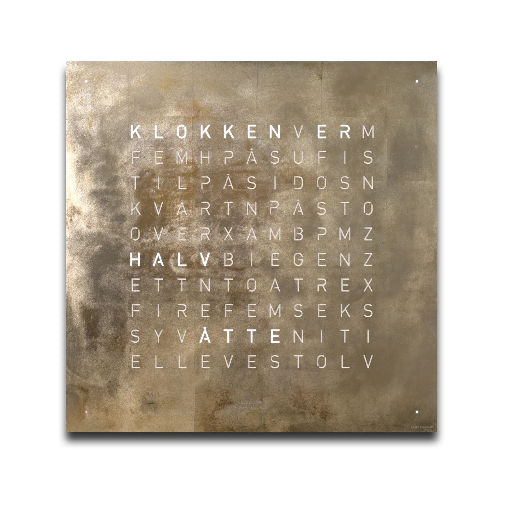 Qlocktwo Earth 45 Creator's Edition – Silver and Gold