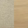 Varnished Oak/Off White Fabric