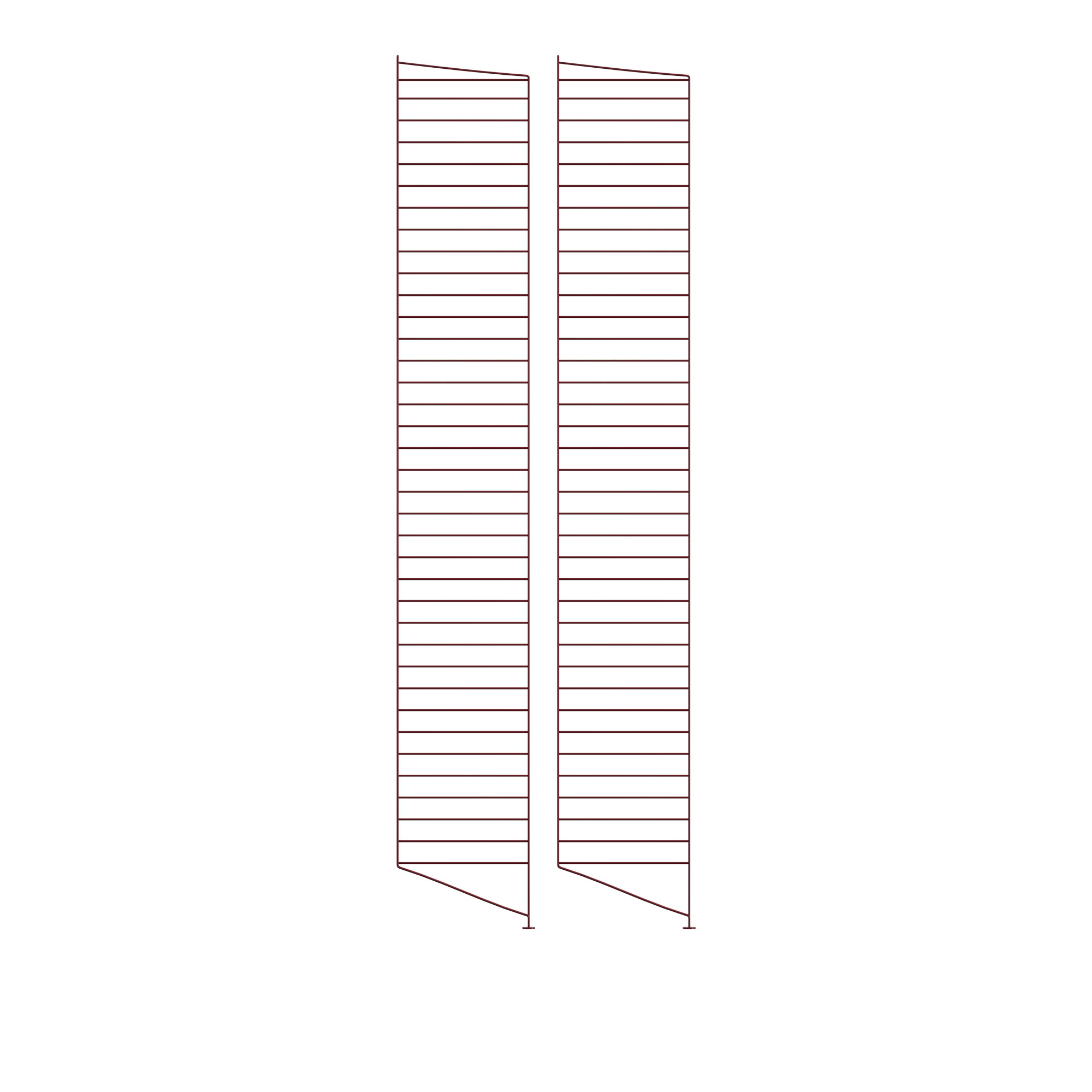 String - Golvgavel 200 x 30 cm 2-pack mörkröd - Hyllor & Hyllsystem - Röd - Metall | Möbler - Förvaring Och Hyllor - Hyllor & Hyllsystem | Möbelexperten
