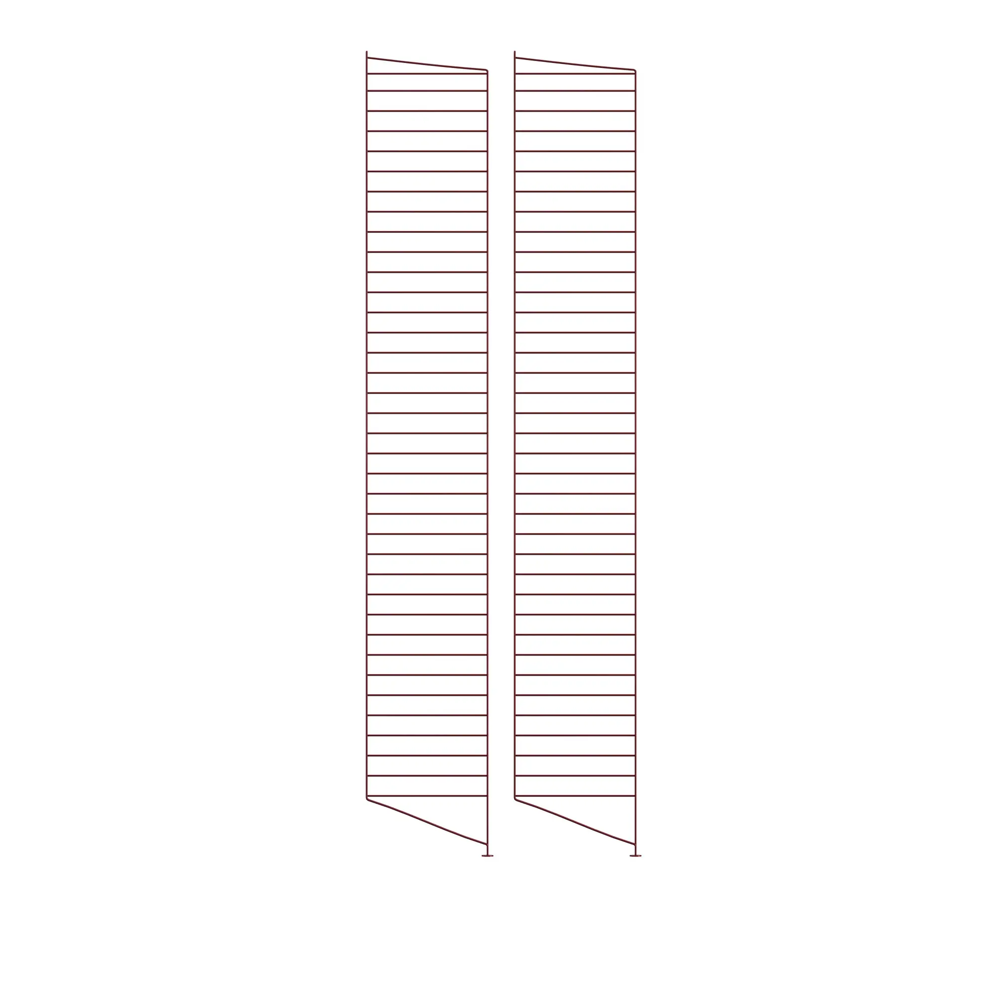 Golvgavel 200 x 30 cm 2-pack mörkröd
