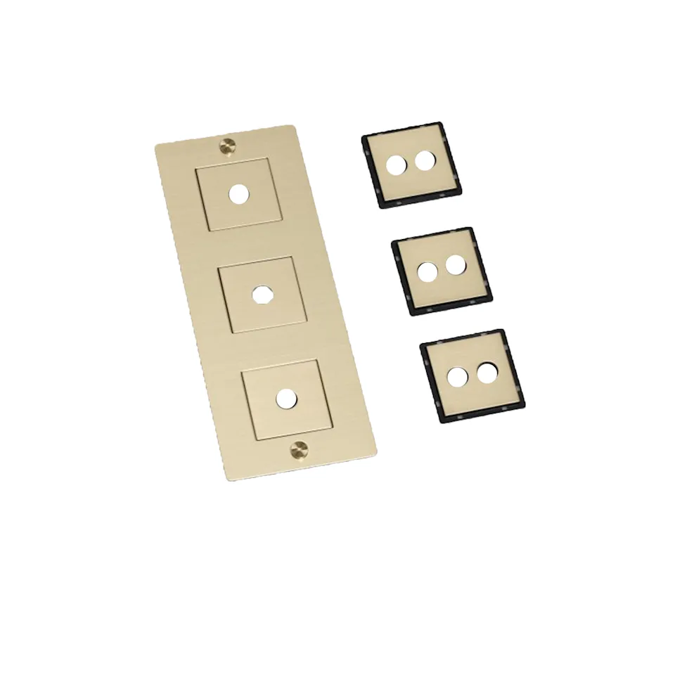 3G Wall Plate Vertical With Infills