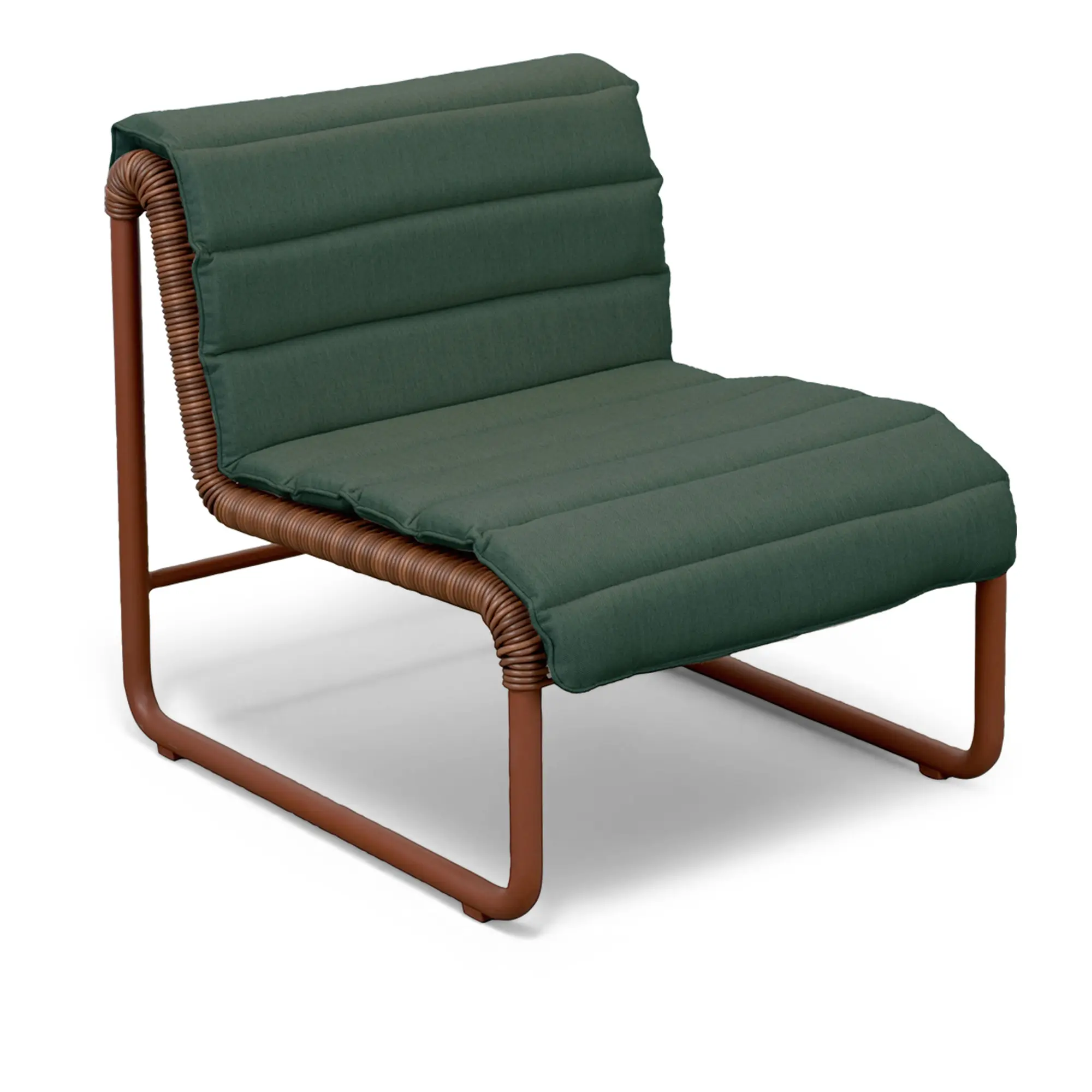 Al Dente loungefåtölj – Desert red, aluminium