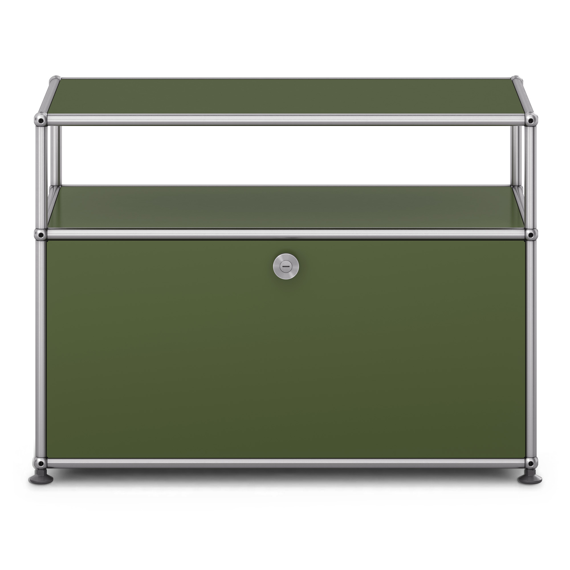 USM - USM Haller Occasional Furniture O1 36 Olive Green - Sidobord - Fritz Haller & Paul Schärer - Grön - Metall | Möbler - Bord - Sidobord | Möbelexperten