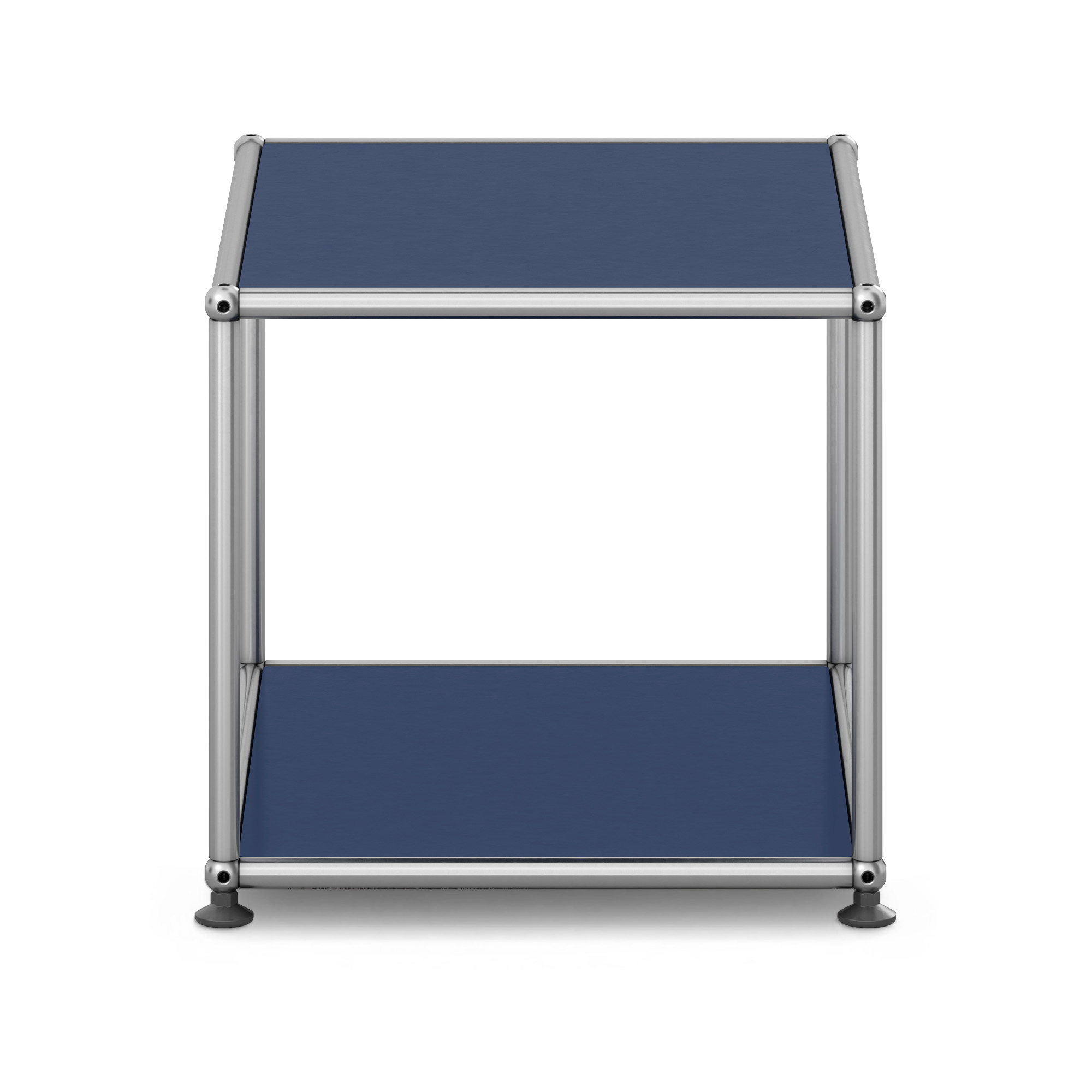 USM - USM Haller M21 34 Steel Blue - Sidobord - Fritz Haller & Paul Sch&auml;rer - Bl&aring; - Metall