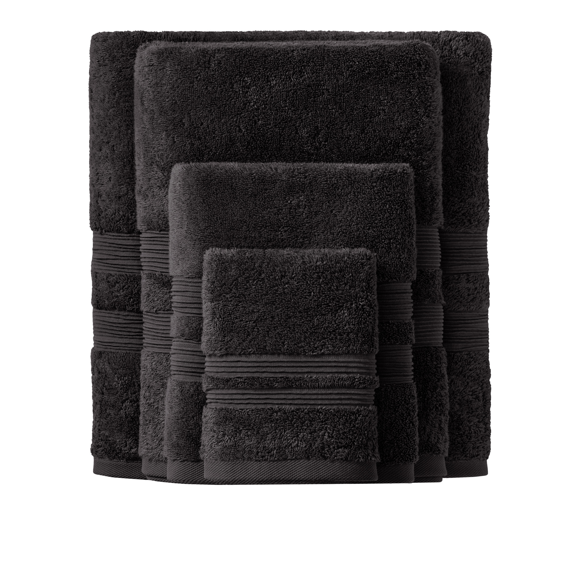 Mille Notti - Fontana Handduk EKO, Antracit, 100x150 - Håndklær og badehåndklær - Grå