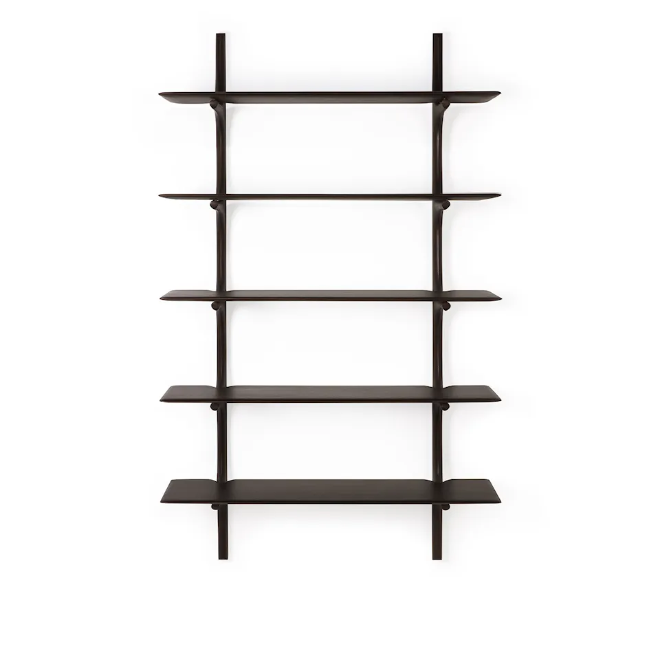 PI Wall Shelf Mahogany Dark Brown