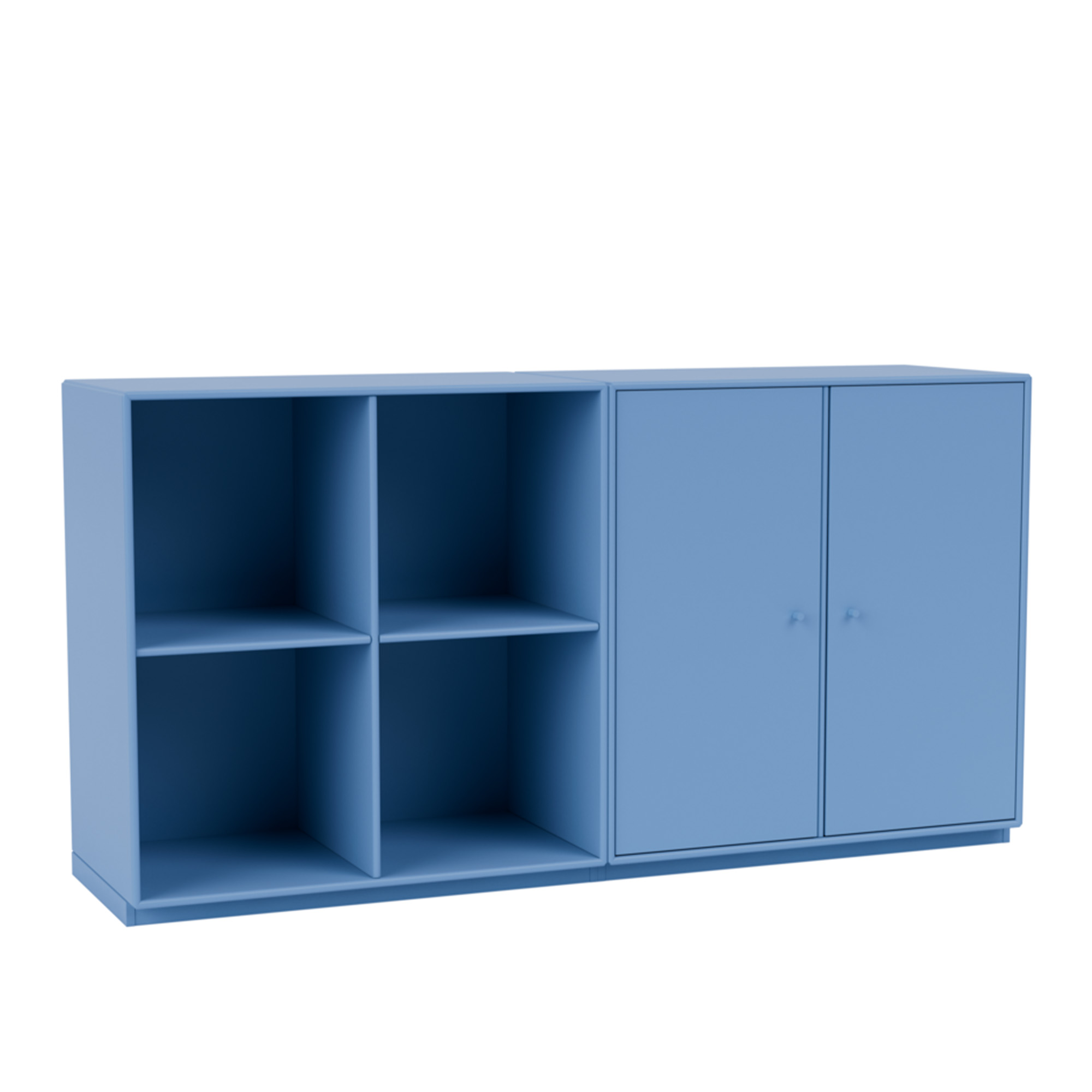 montana - pair classic sideboard 154-azure 06 plinth 3 cm - skänkar och sideboards - peter j. lassen - blå - trä