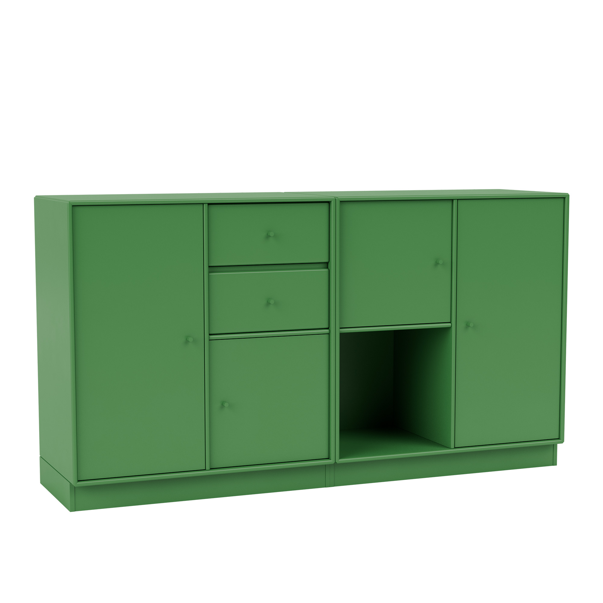 montana - couple sideboard 152-parsley 07 plinth 7 cm - skänkar och sideboards - peter j. lassen - grön - trä