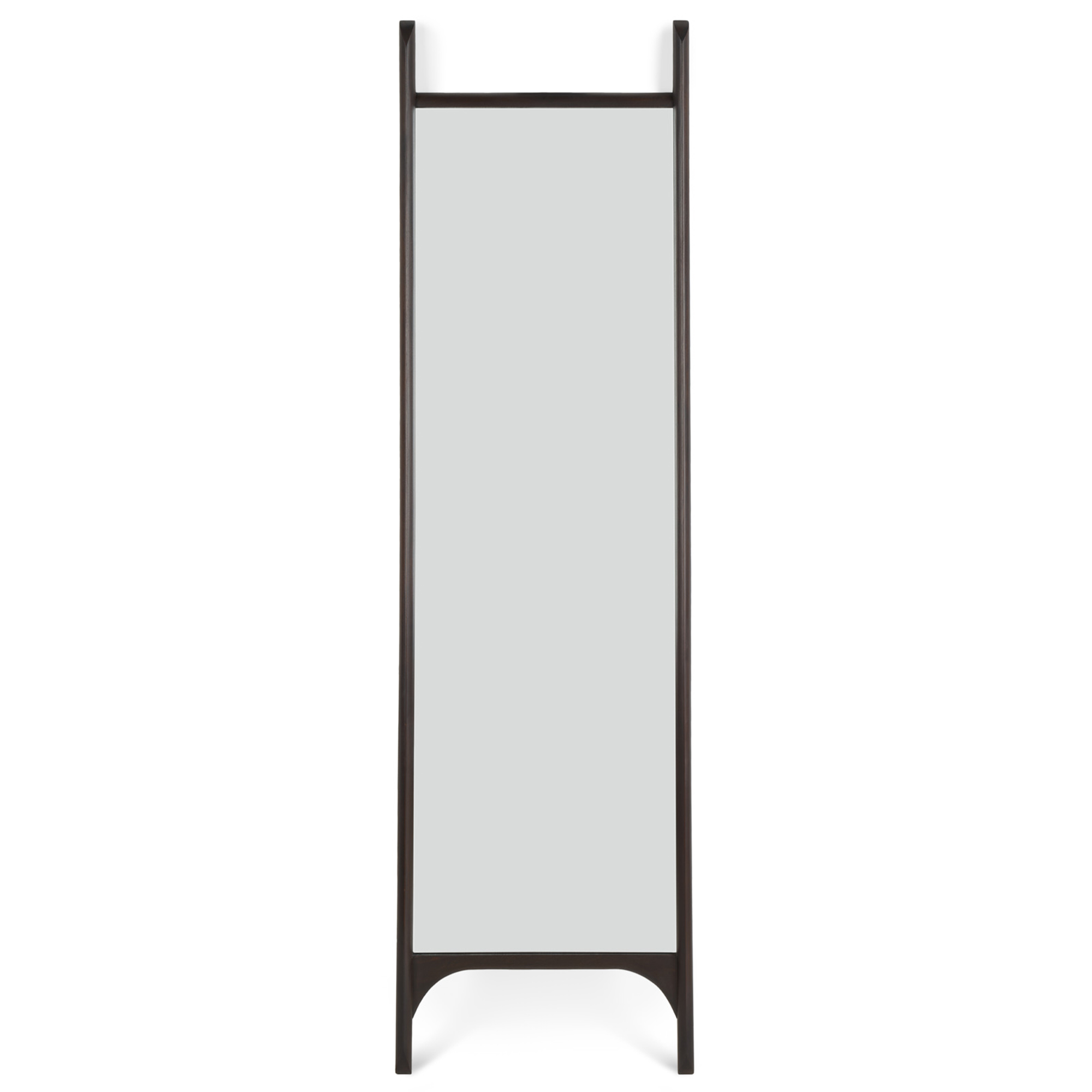 Ethnicraft - PI Floor Mirror - Varnished Mahogany Frame - Dark Brown - 190 x 55 cm - Golvspeglar - Alain Van Havre - Brun - Glas | Inredning - Speglar - Golvspeglar | Möbelexperten