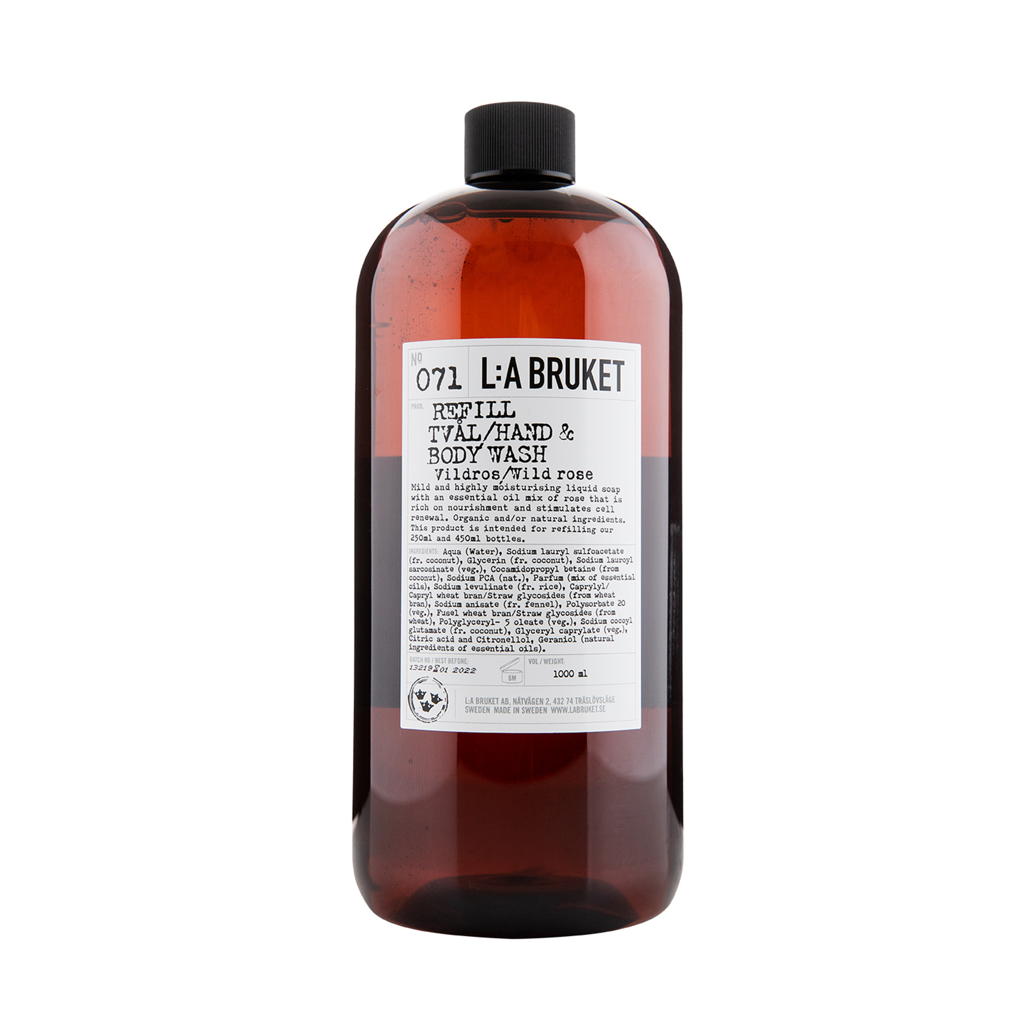 L:a Bruket - Refill Flytande Tvål 1000 Ml Vildros - Kroppsvård
