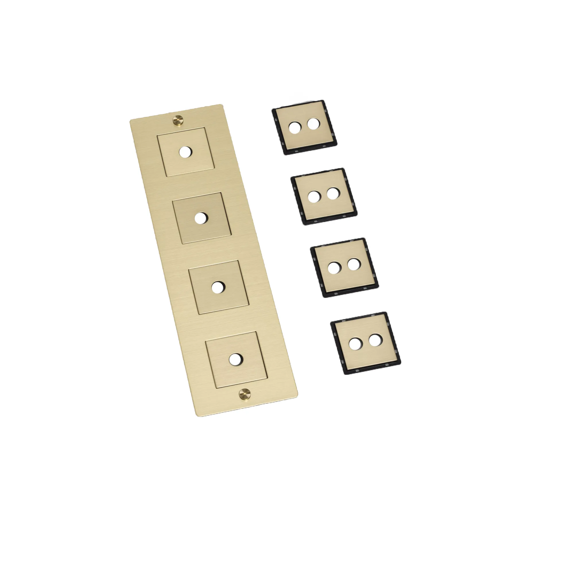 4G Wall Plate Vertical With Infills