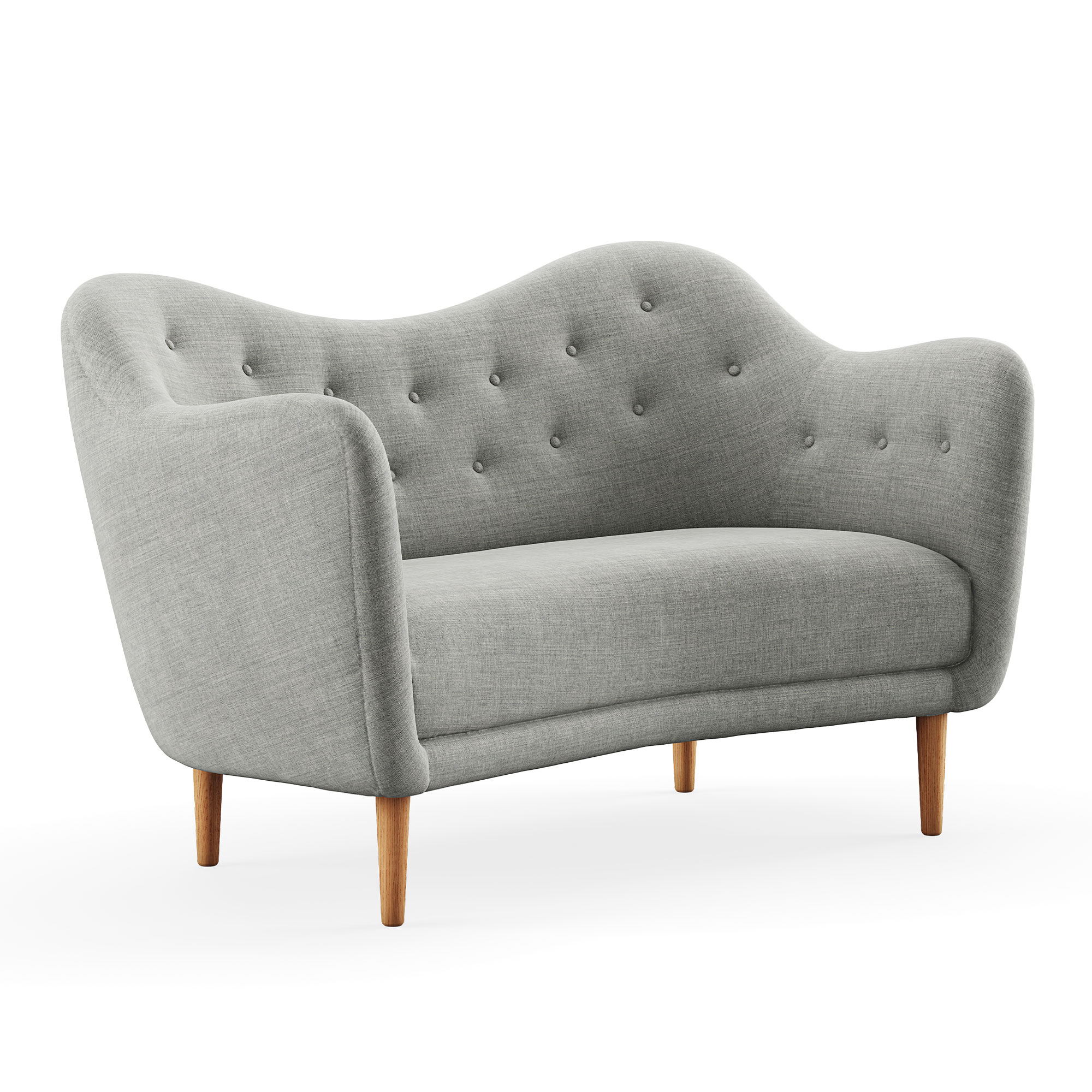 House of Finn Juhl - 46 soffa, Dark oiled oak, Cat. 1 Remix 123 - Soffor - Finn Juhl - Grå | Möbler - Soffor Och Dagbäddar - Soffor | Möbelexperten