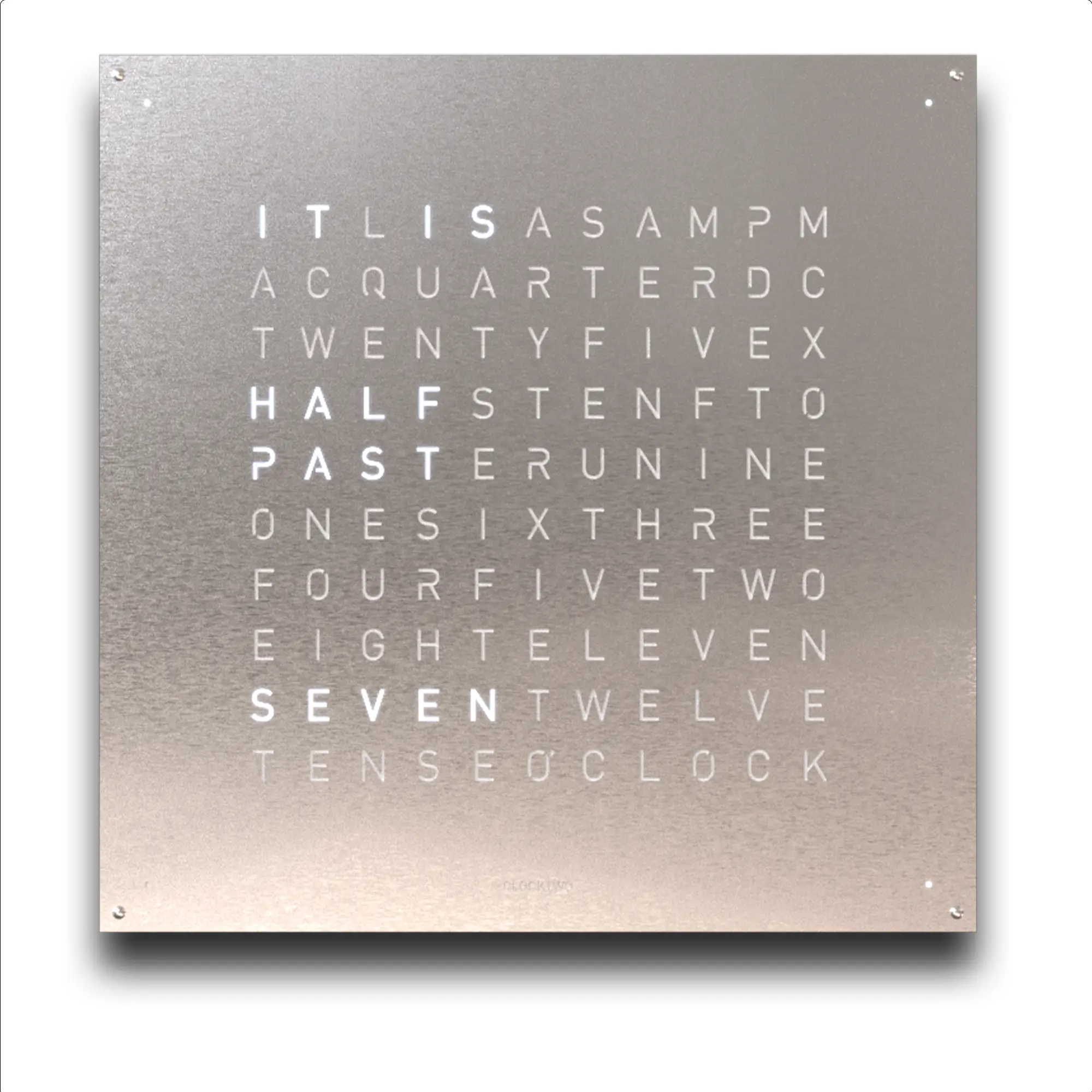 Qlocktwo Earth 90 Creator's Edition – Stainless Steel