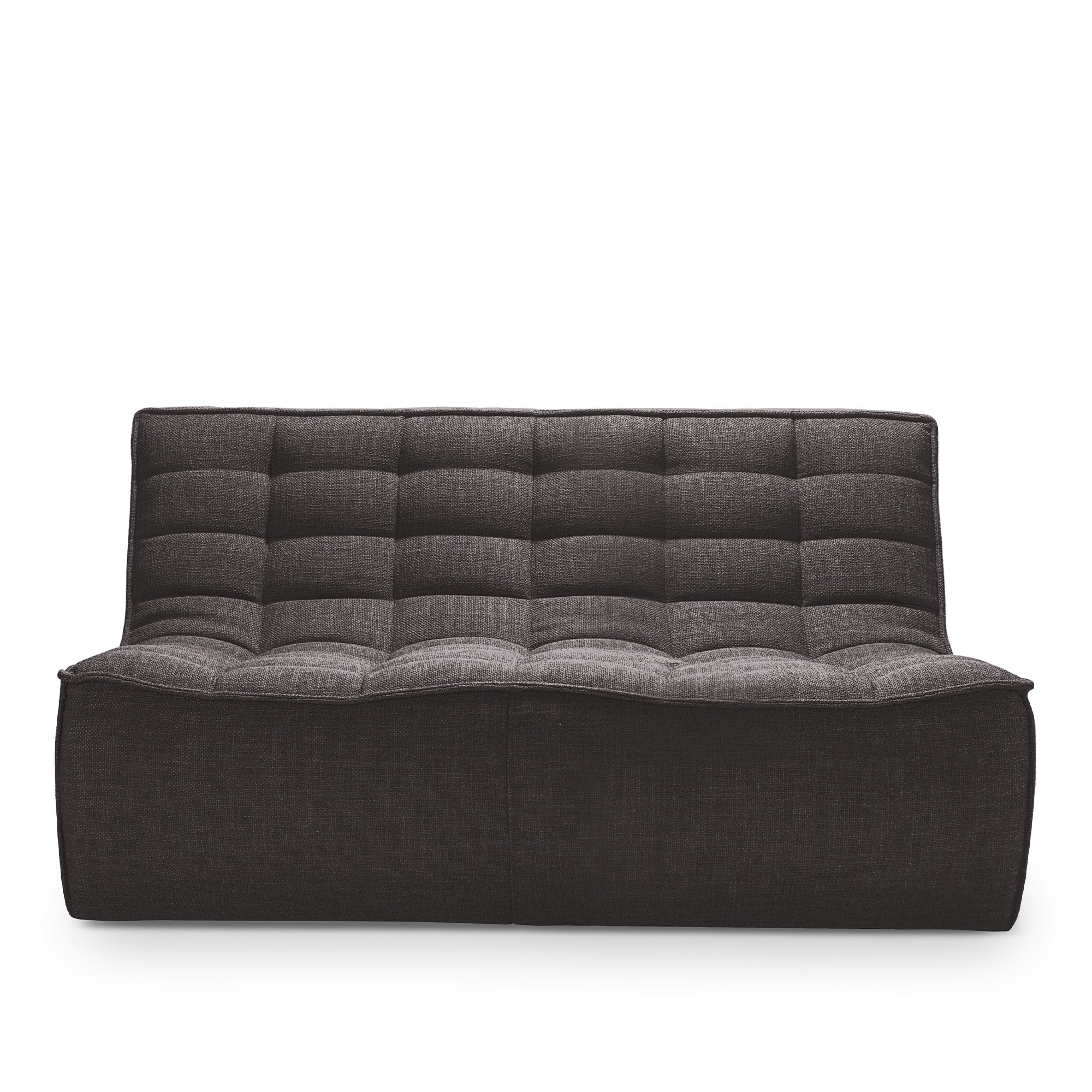 Ethnicraft - N701 Sofa 2-Seater - Dark Grey - Soffor - Jacques Deneef - Grå - Trä/Textilmaterial/Skum | Möbler - Soffor Och Dagbäddar - Soffor | Möbelexperten
