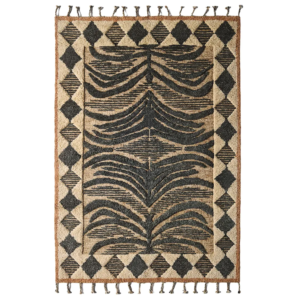 Wild Cat Rug Black 200x300