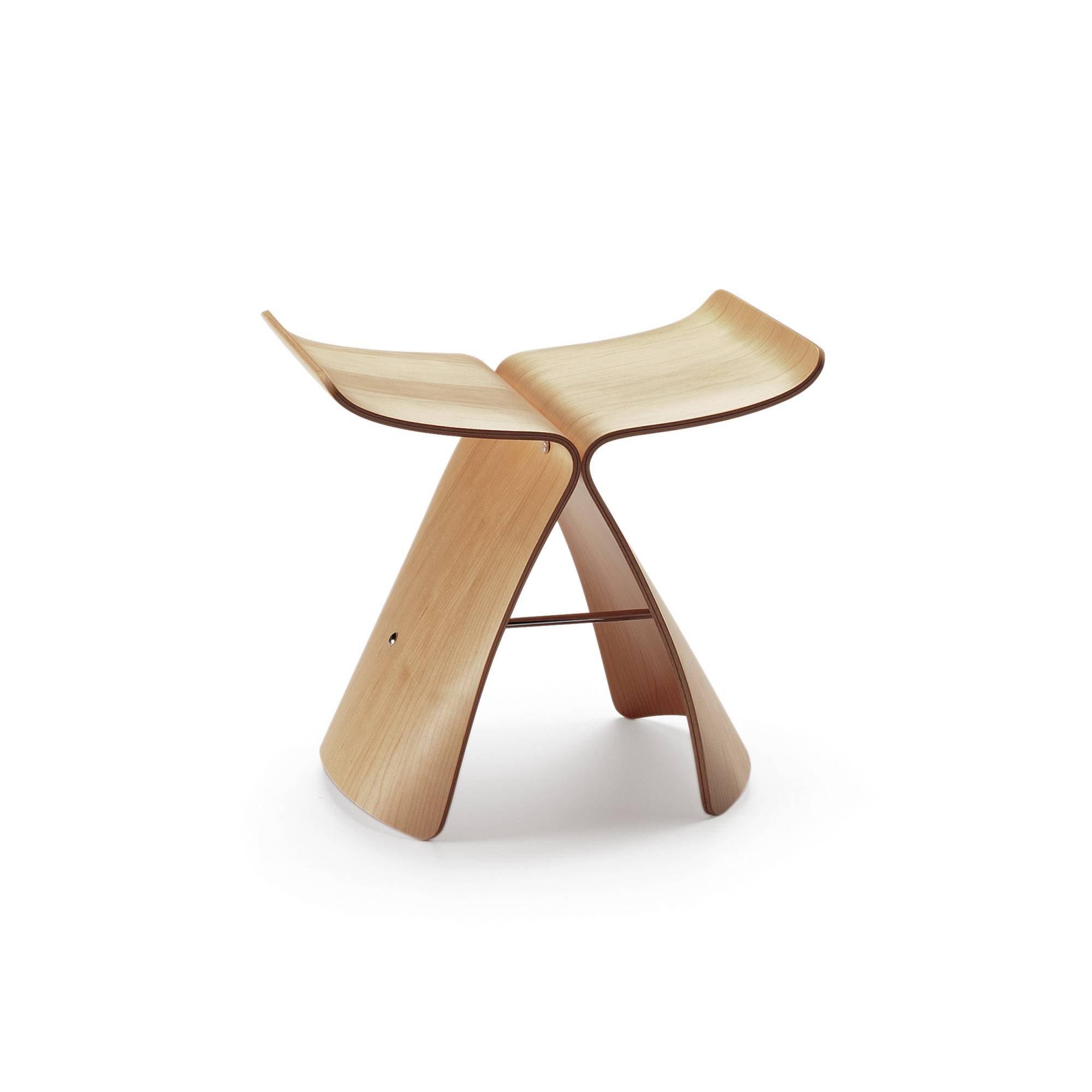 Vitra - Butterfly Stool, Maple - Sittpallar - Sori Yanagi - Brun - Metall/Trä