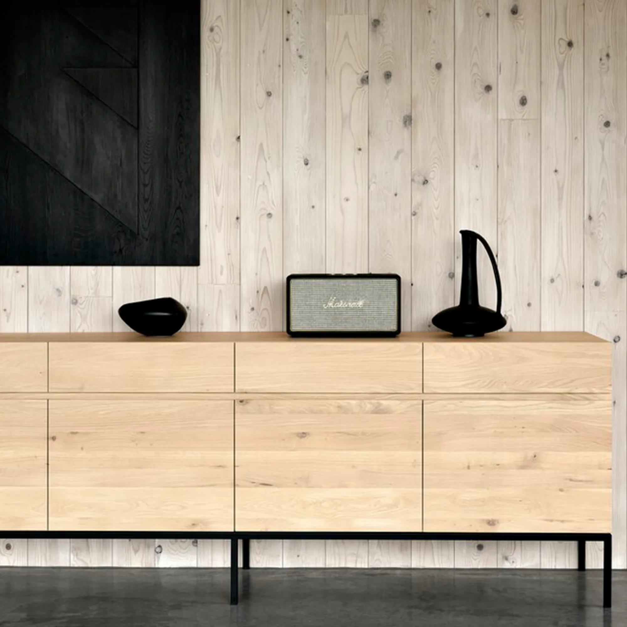Ligna Sideboard Black Metal Legs
