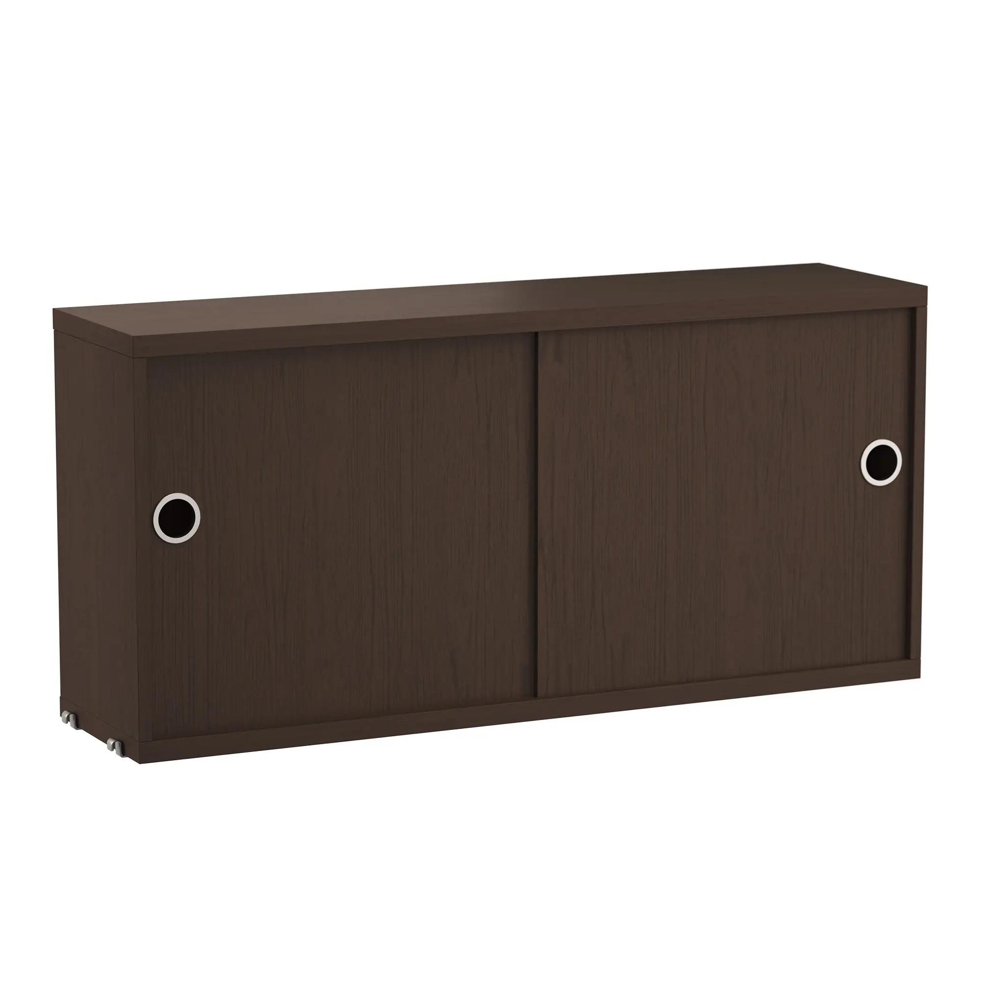 Skåp med skjutdörrar 78 x 20 cm mörk ek