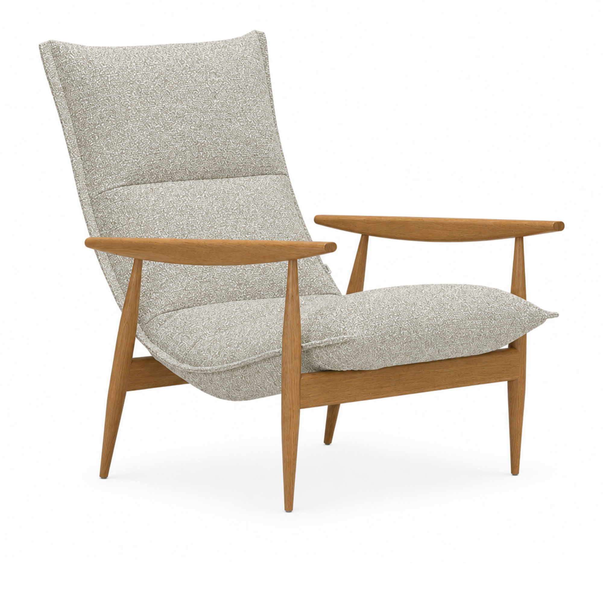 Adea - Tao chair fabric upholstery, natural oak, Bohemian 010 - F&aring;t&ouml;ljer - Jukka Set&auml;l&auml;