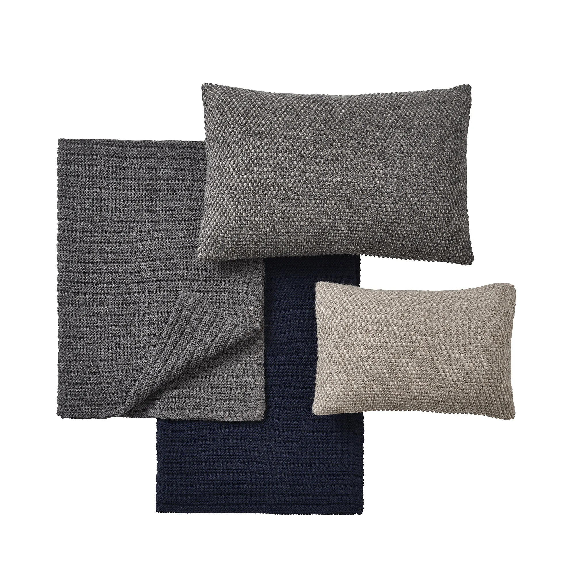 Twine Cushion Dark Grey/ Grey