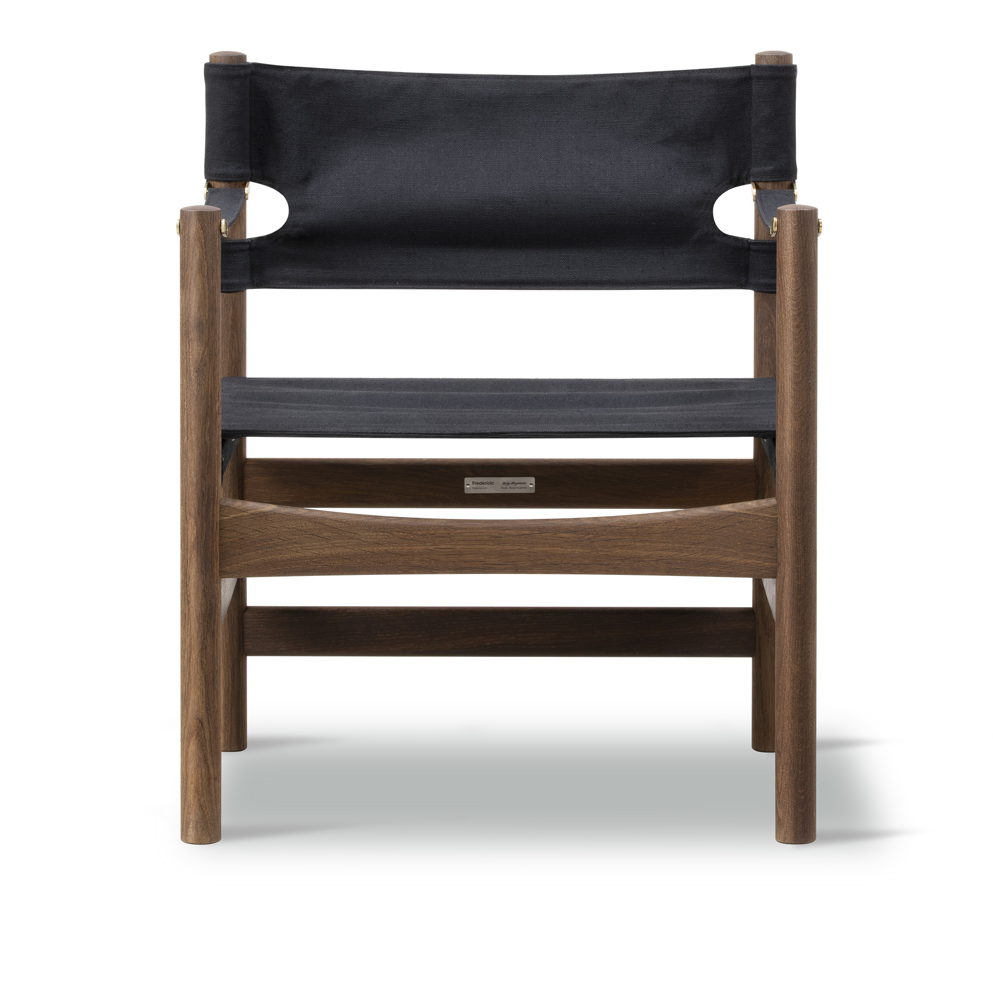 Fredericia Furniture - Mogensen Lounge chair - Canvas 21 Chair - Smoked oak - olied - Black canvas - Fåtöljer - Børge Mogensen - Textilmaterial