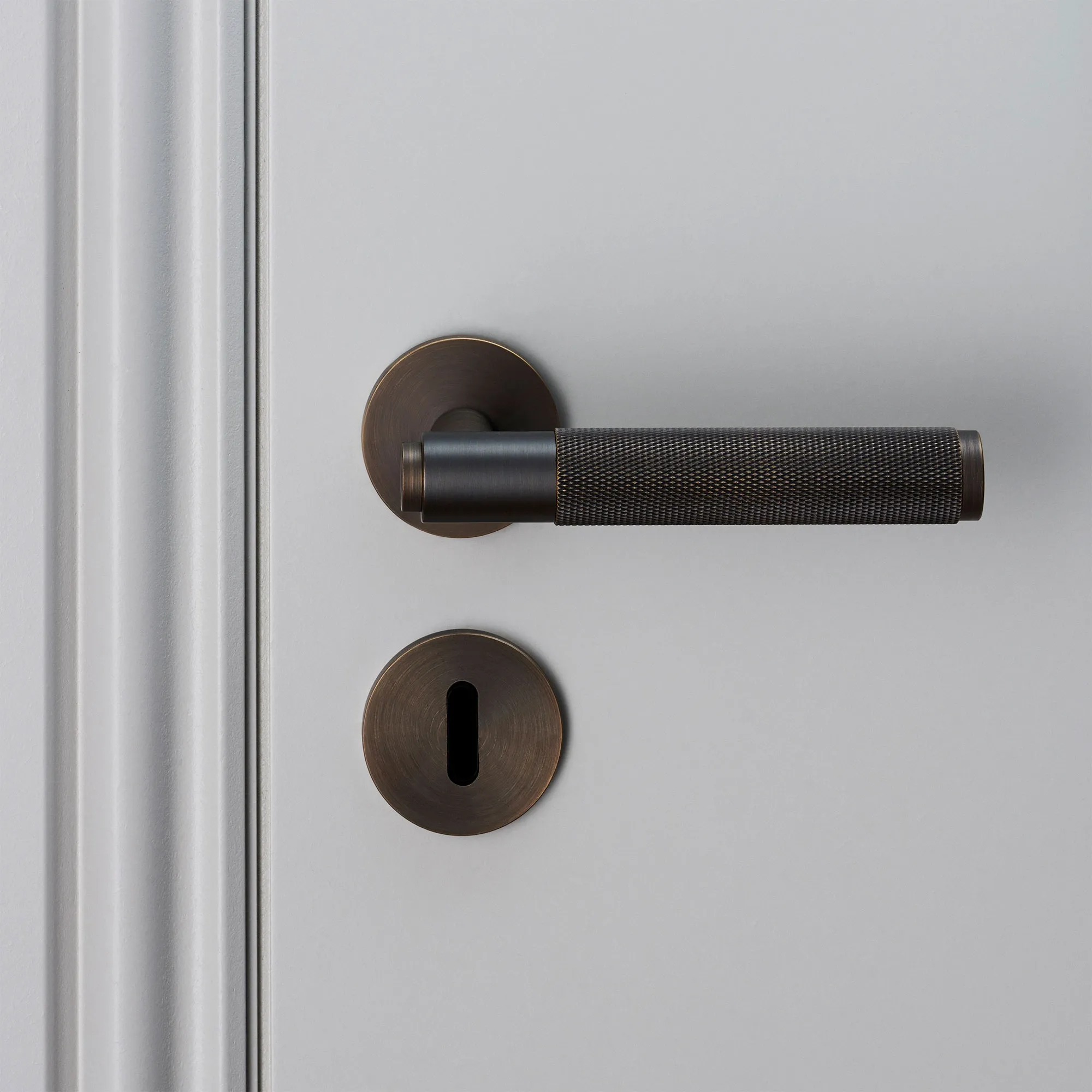 Door Lever Handle & Key Escutcheon Plate