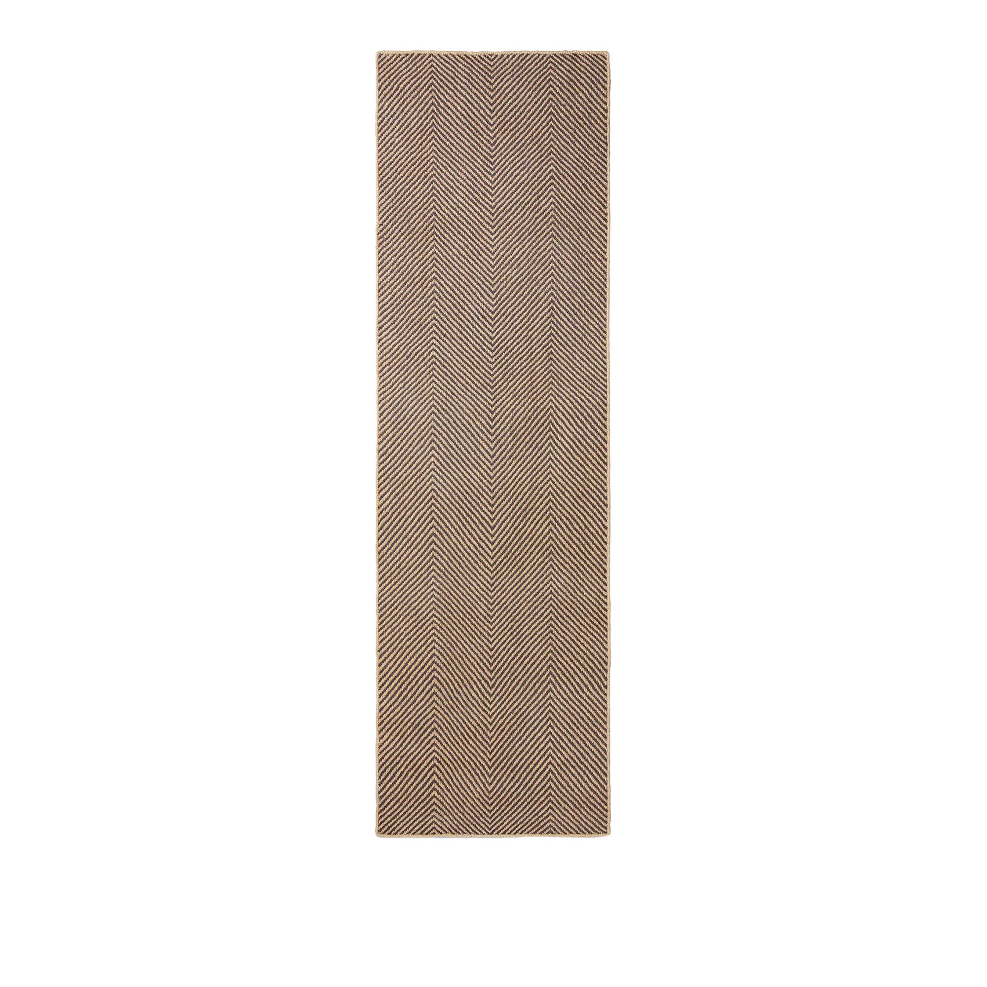 Jute Herringbone Natural/Brown runner